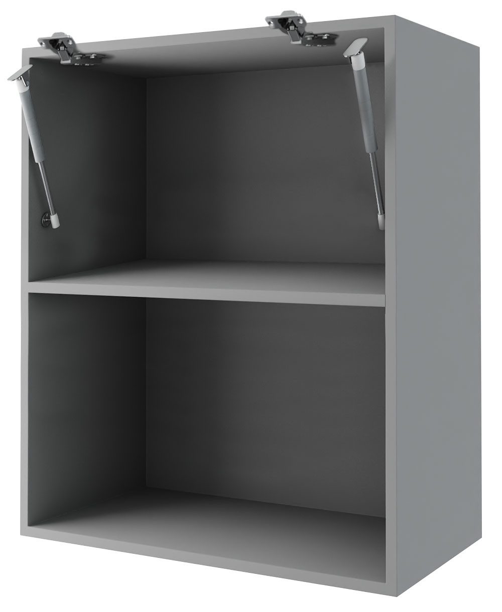 Feldmann-Wohnen Faltlifthängeschrank Avellino (W2MK/60, Mikrowellenumbauschrank mit Klapptür und Gasdruckdämpfer, 1-St., moderne Optik, Acrylfronten, Griffmulde – Bild 5 von 5