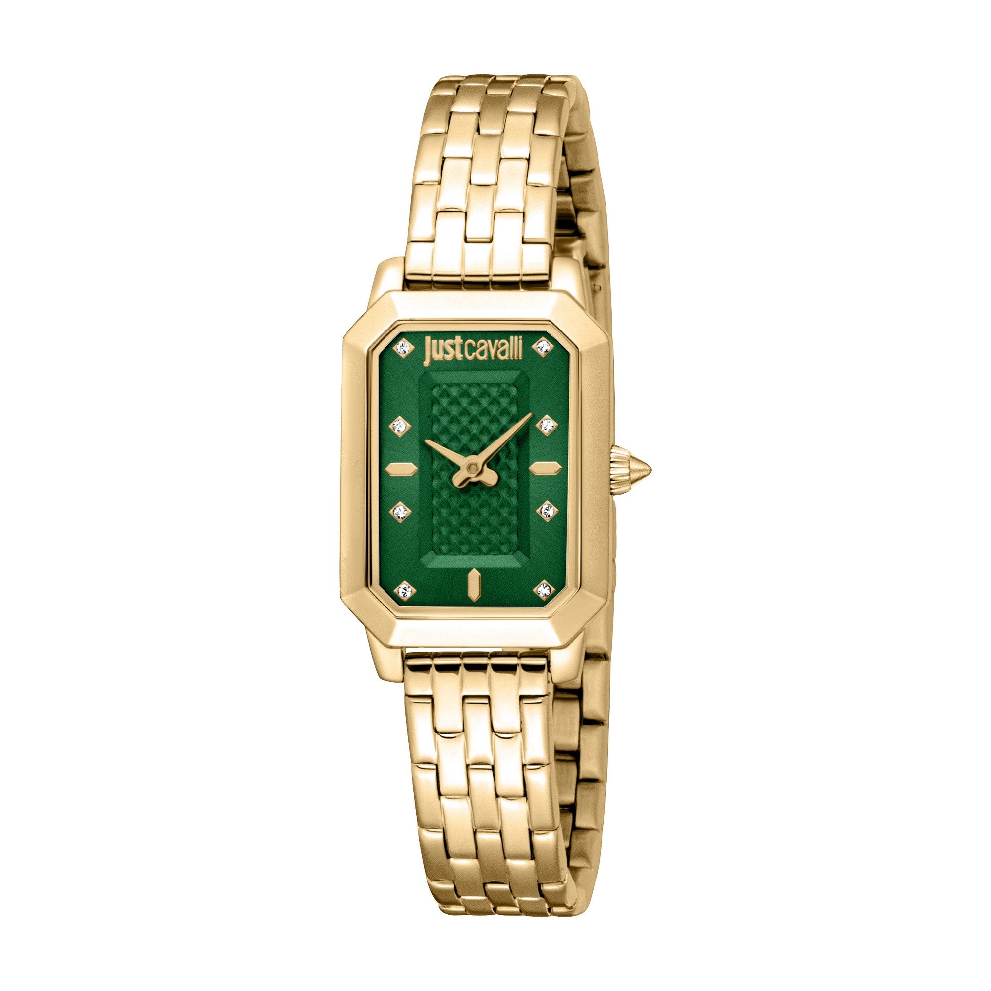 Just Cavalli Time Quarzuhr Core JC1L380M0075, Armbanduhr, Damenuhr, Edelstahlarmband, analog, Kristallsteine
