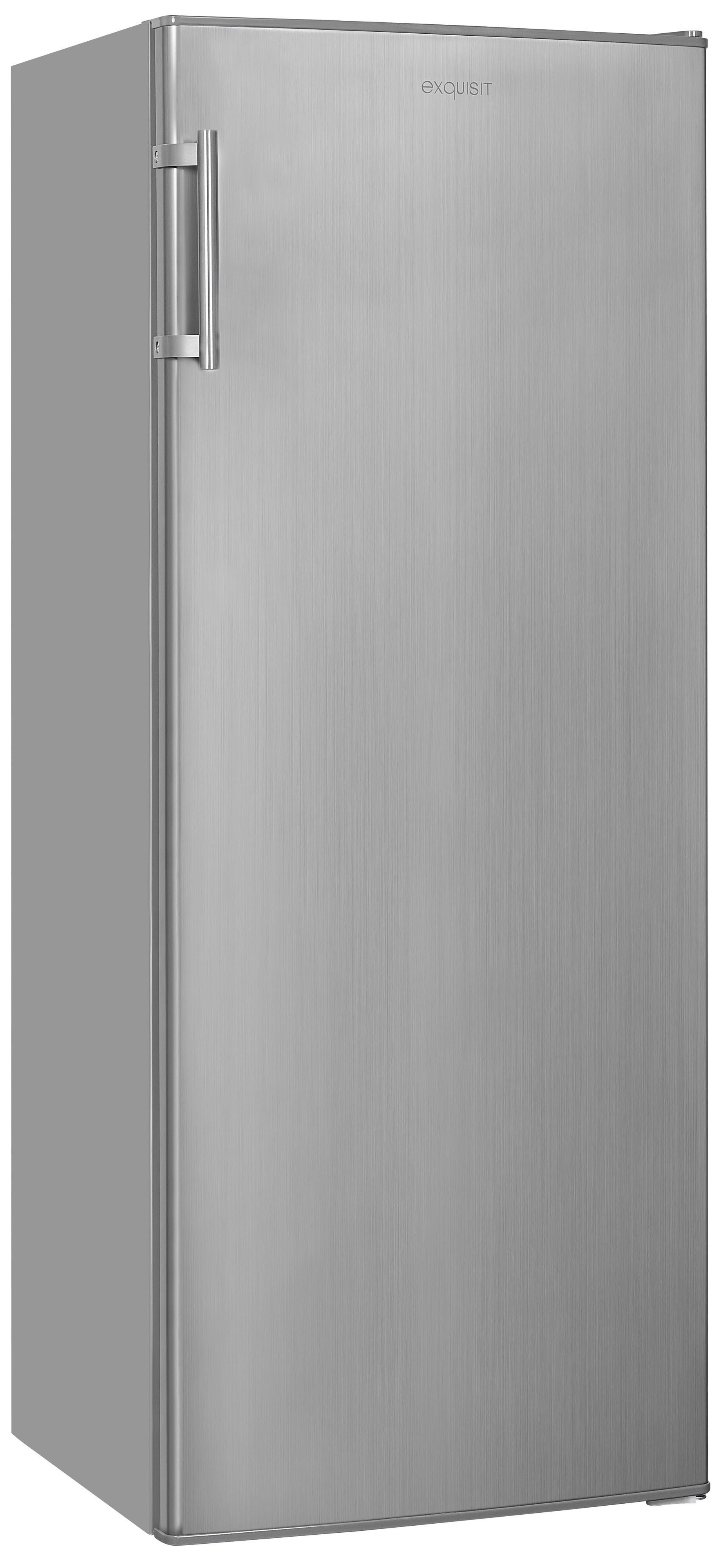 exquisit Kühlschrank KS320-V-H-040E inoxlook, 142,6 cm hoch, 54,4 cm breit, Großzügiger Kühlraum für mehr Frische und beste Übersicht