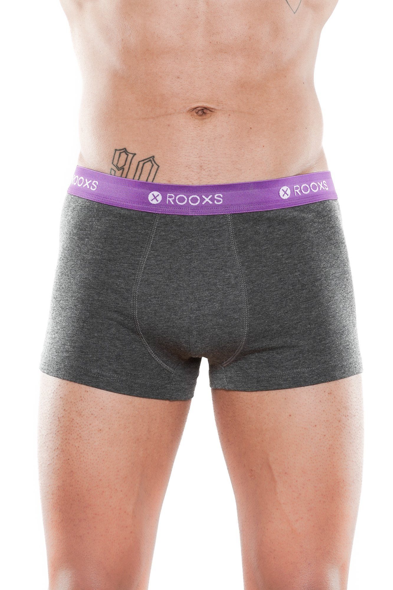 ROOXS Boxershorts Enge Unterhosen Herren Männer (3-St) Baumwolle Retroshorts