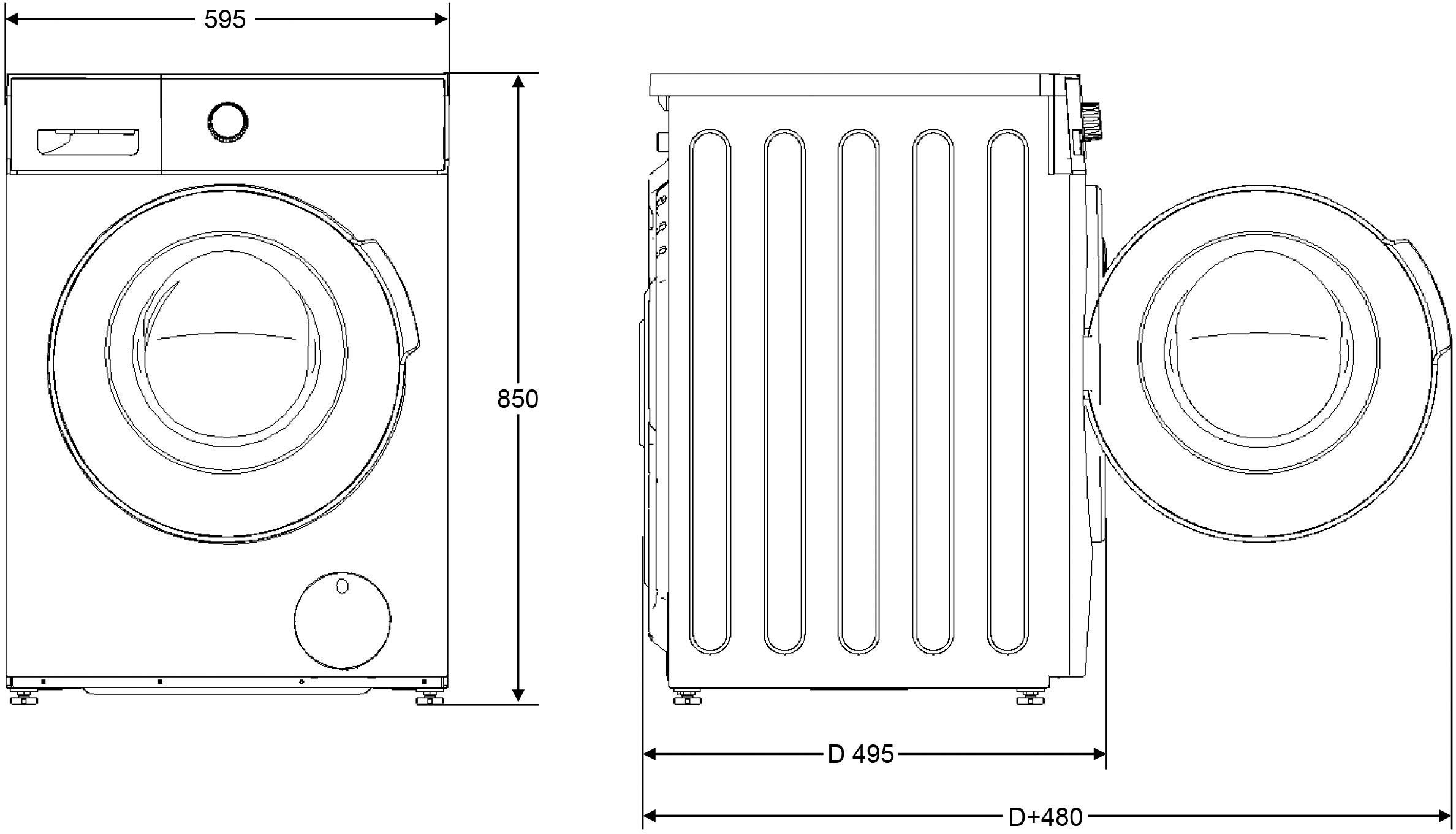 1400 kg, Startzeitvorwahl, U/min, Nachlegefunktion Hanseatic HWMB714C, 7 Waschmaschine