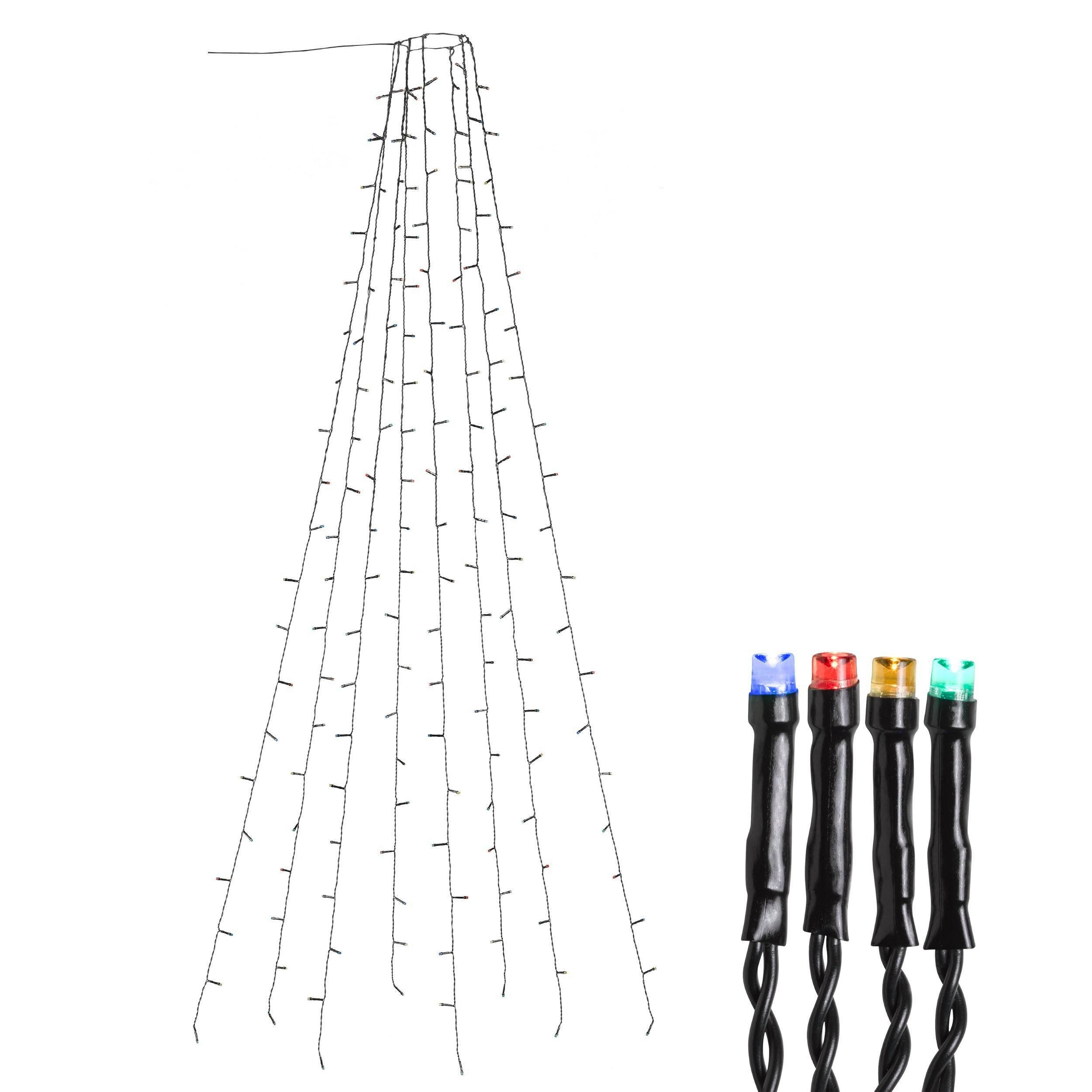 EGLO LED-Lichterkette SERIE LED - Weihnachtsdeko - Beleuchtung - Winterdeko, 160-flammig, Beleuchtung für innen und außen, buntes Lichternetz mit Kabel, 2 m – Bild 3 von 5