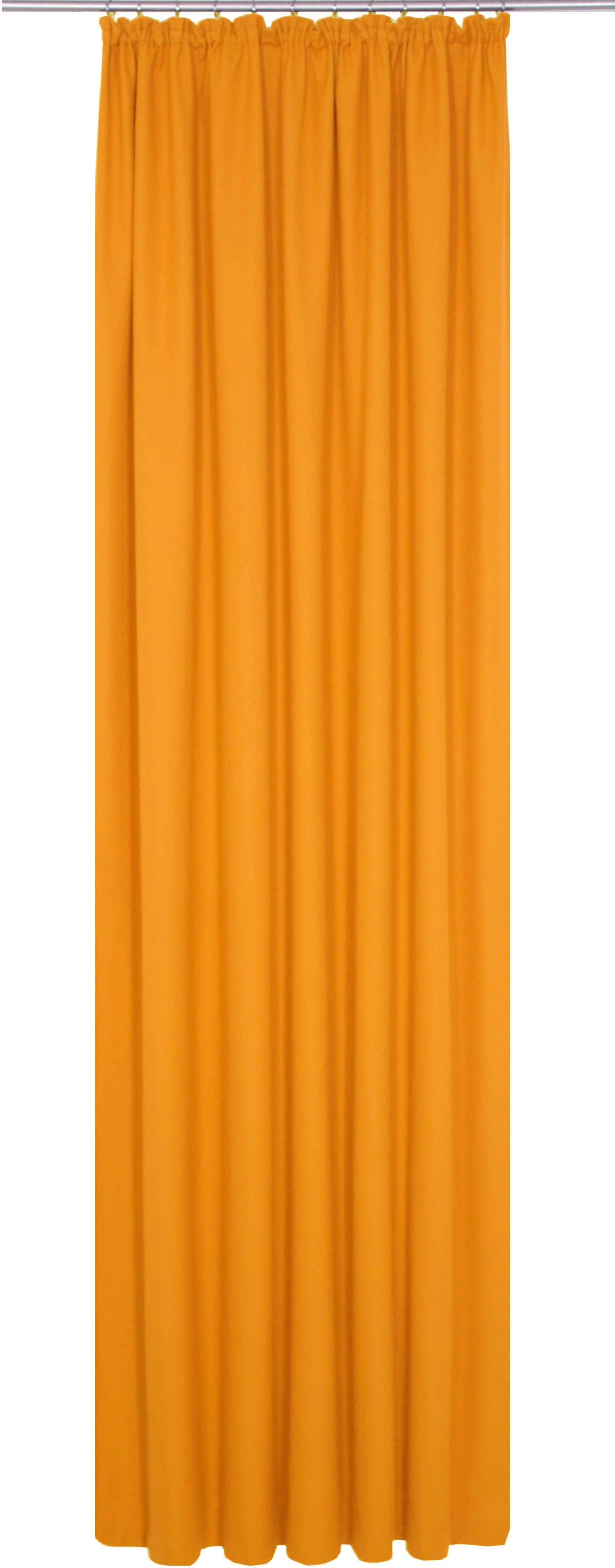 Vorhang WirthNatur, Wirth, Kräuselband St), (1 Maß blickdicht, nach orange