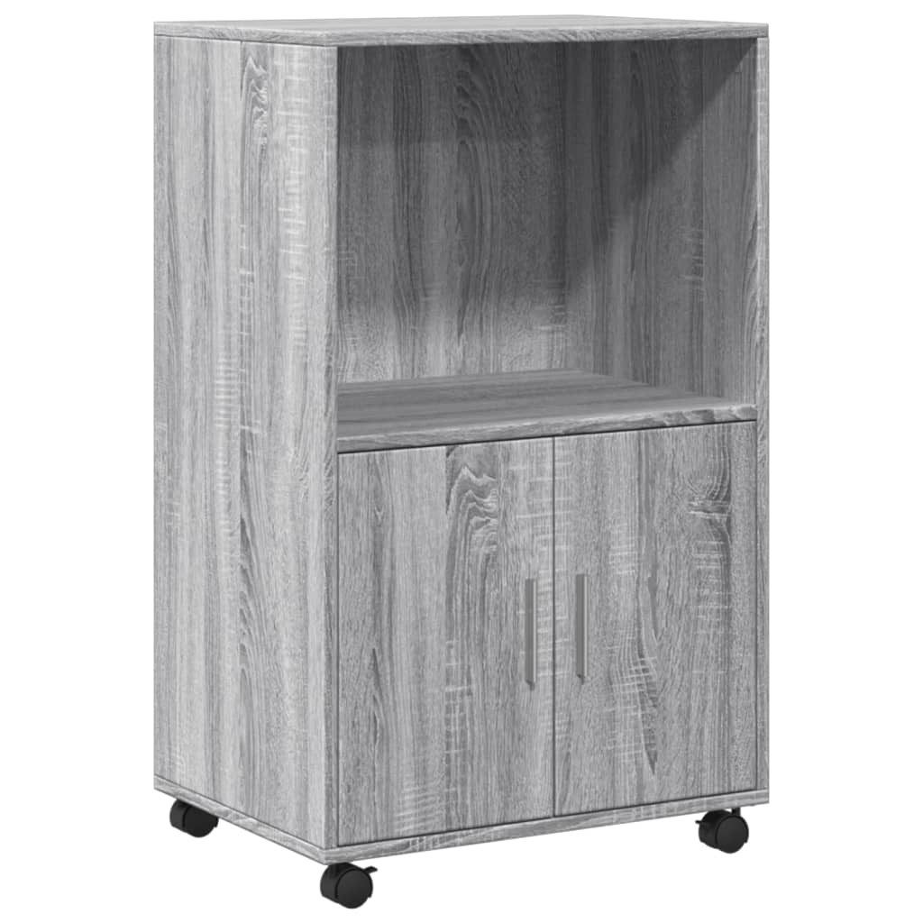 vidaXL Sideboard Rollschrank Grau Sonoma 55x40x91 günstig online kaufen