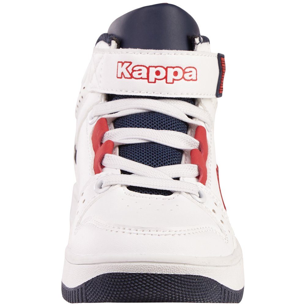 Sneaker Kappa Elastikschnürung - mit Klettverschluss white-navy &