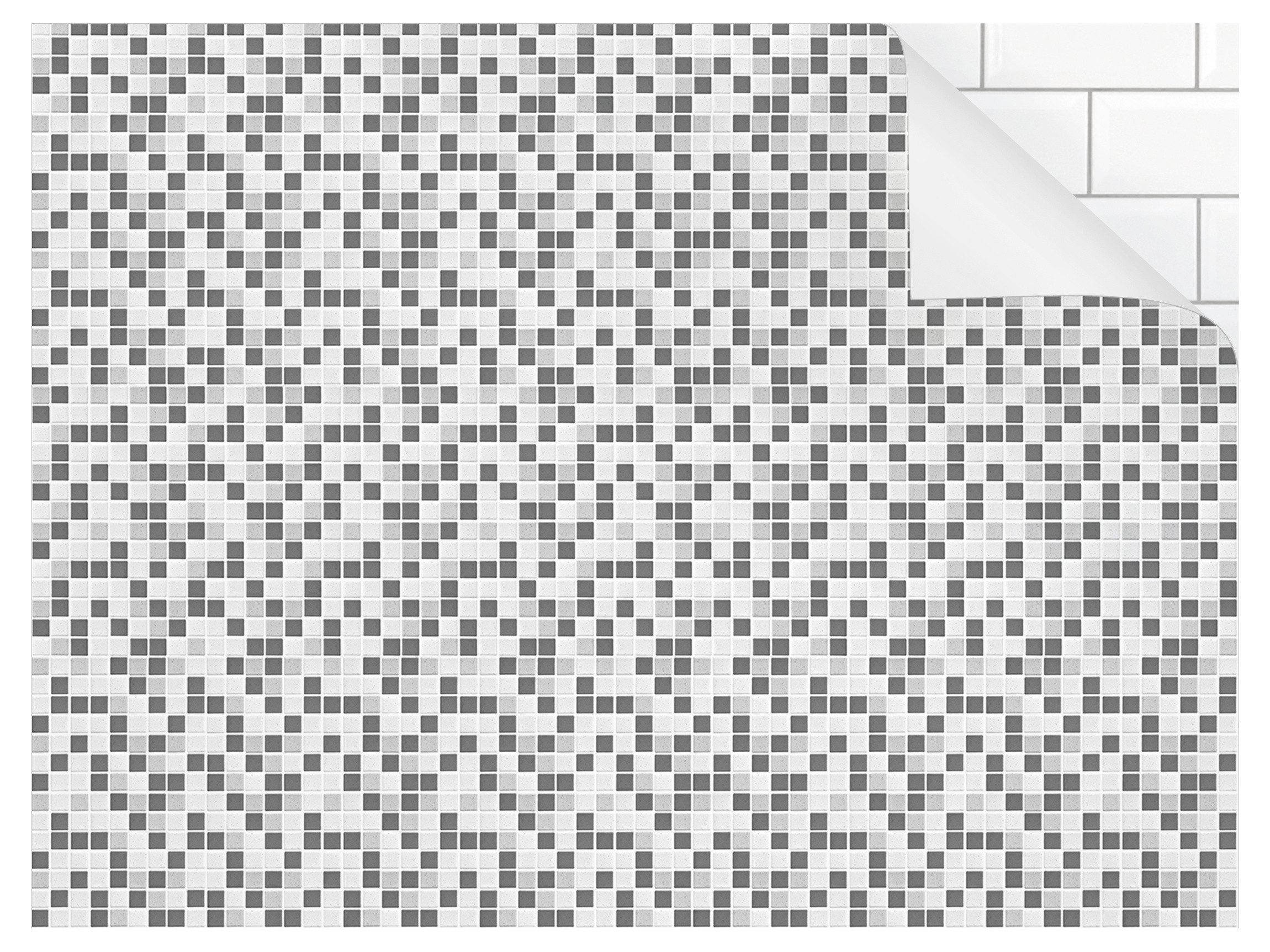 Bilderdepot24 Küchenrückwand selbstklebend grau Muster, (1-tlg., Nischenrückwand - für Fliesenspiegel ohne Bohren - glänzend), Nischenrückwand Fliesenoptik fugenlos Wandpaneel Küche Herd