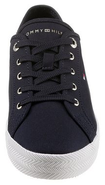 Tommy Hilfiger ESSENTIAL VULCANIZED SNEAKER Plateausneaker mit gestickter Logoflag, Freizeitschuh, Halbschuh, Schnürschuh