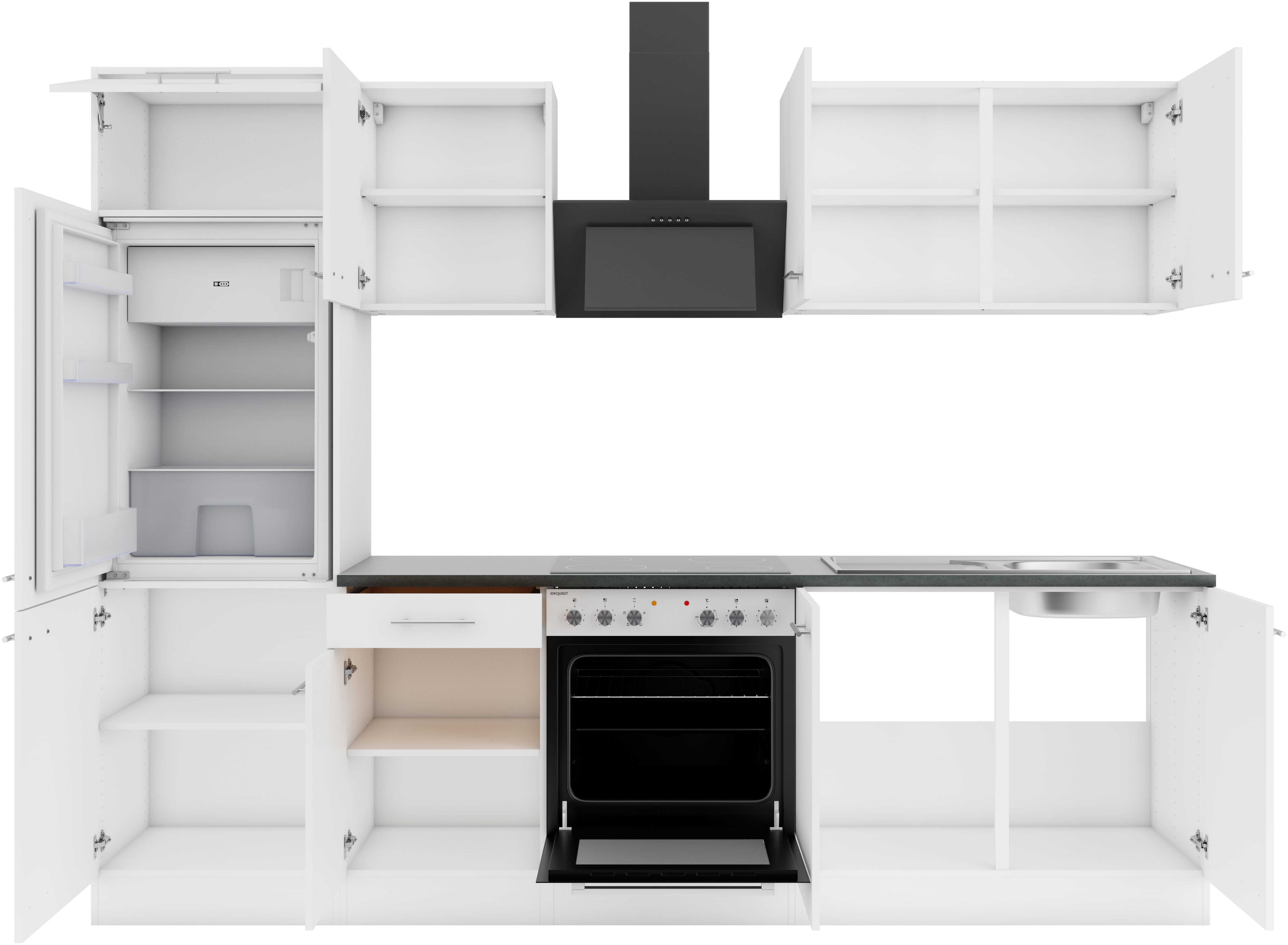 OPTIFIT Küche Bella, Breite 210 cm, wahlweise mit E-Geräten