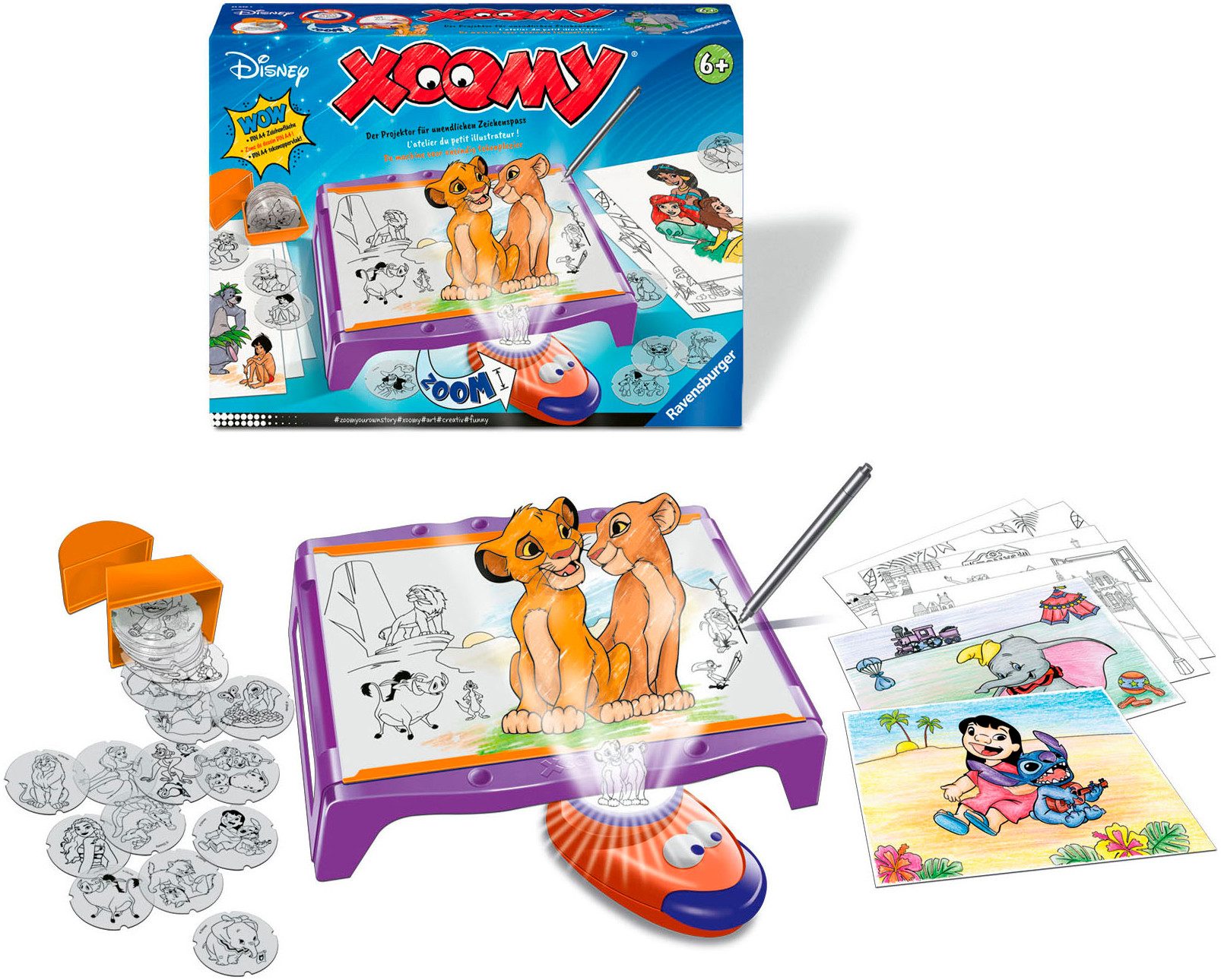 Ravensburger Malvorlage Xoomy Maxi Disney A4 Tisch, Made in Europe – Bild 2 von 3