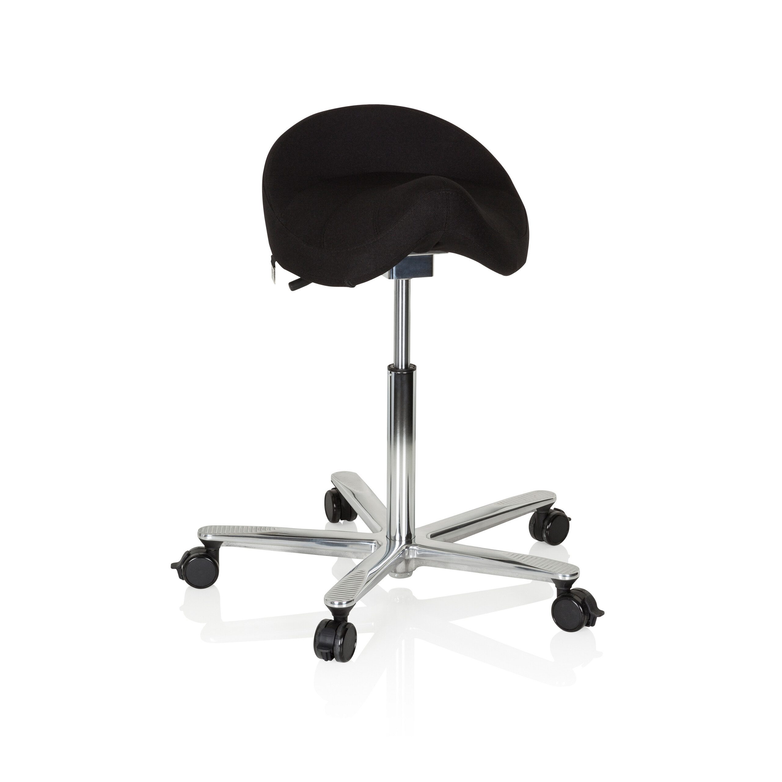 hjh OFFICE Drehhocker Sattelhocker MOVE-TEC 3D PRO I Stoff, Rollhocker