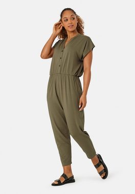 Masai Jumpsuit MaOrlanda V-Ausschnitt, Knopfverschluss, Einschubtaschen, weite Beine