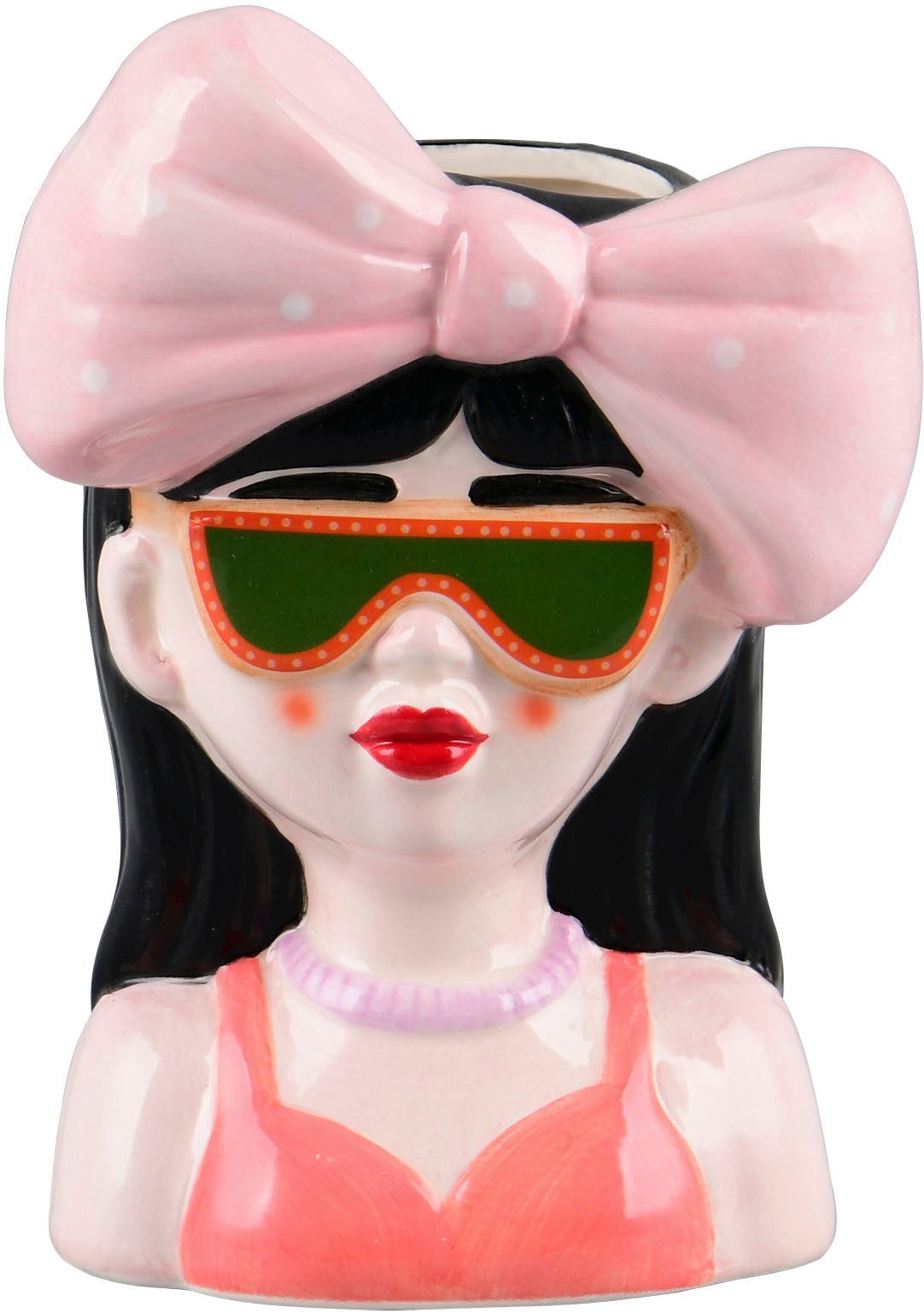 MIRRORS AND MORE Dekovase BERNY (1 St), Bunte Dekovase in auffälliger Form