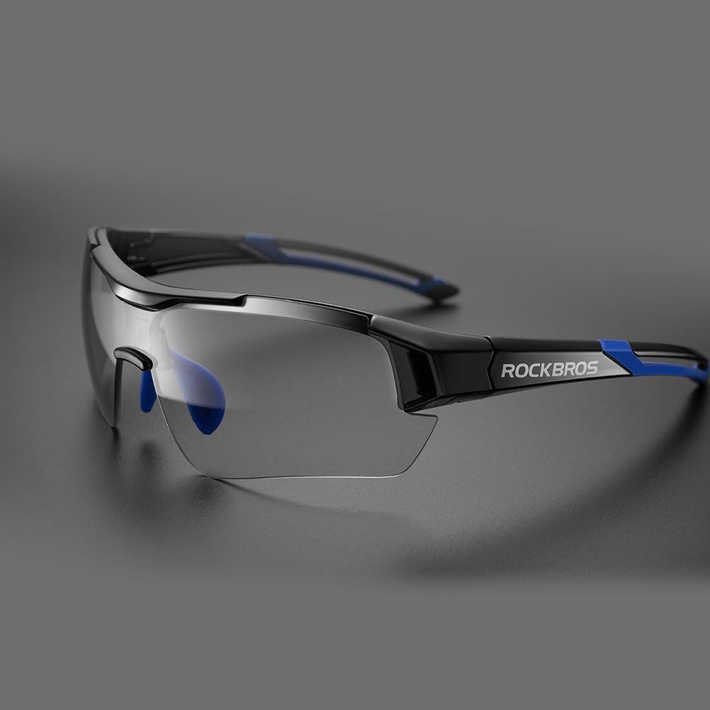 ROCKBROS Fahrradbrille Photochromatische Rad-Sonnenbrille Halbrahmen UV-Schutz Ultraleicht
