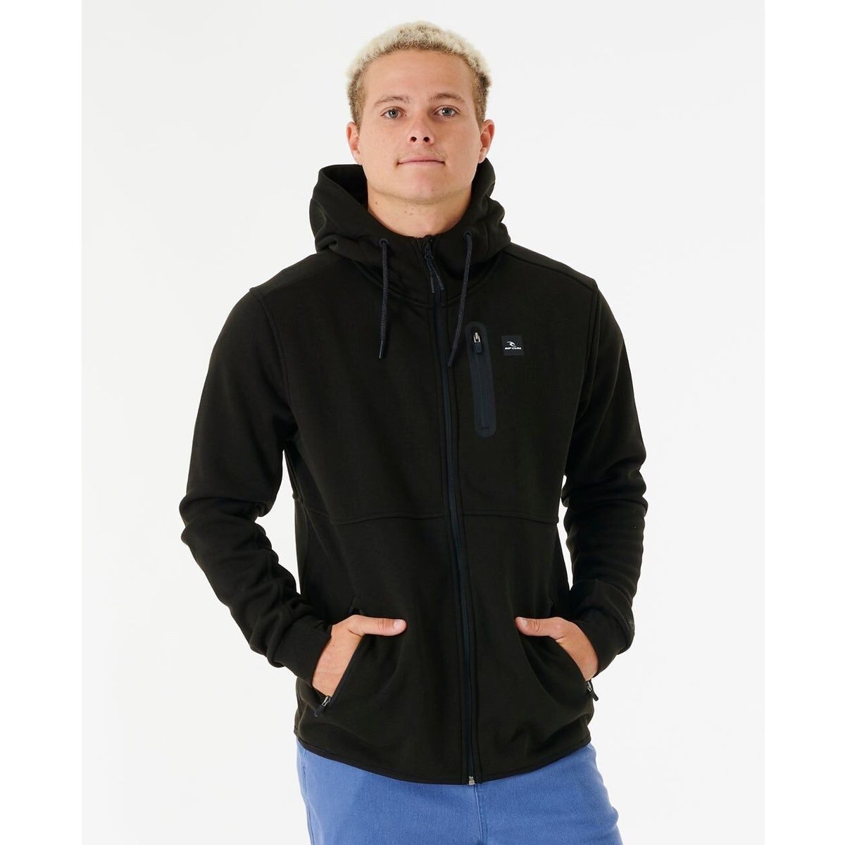 Rip Curl Sweatshirt Anti Series Departed Zip Thru Wasserabweisender Kapuzenpullover mit Reißverschluss für Herren
