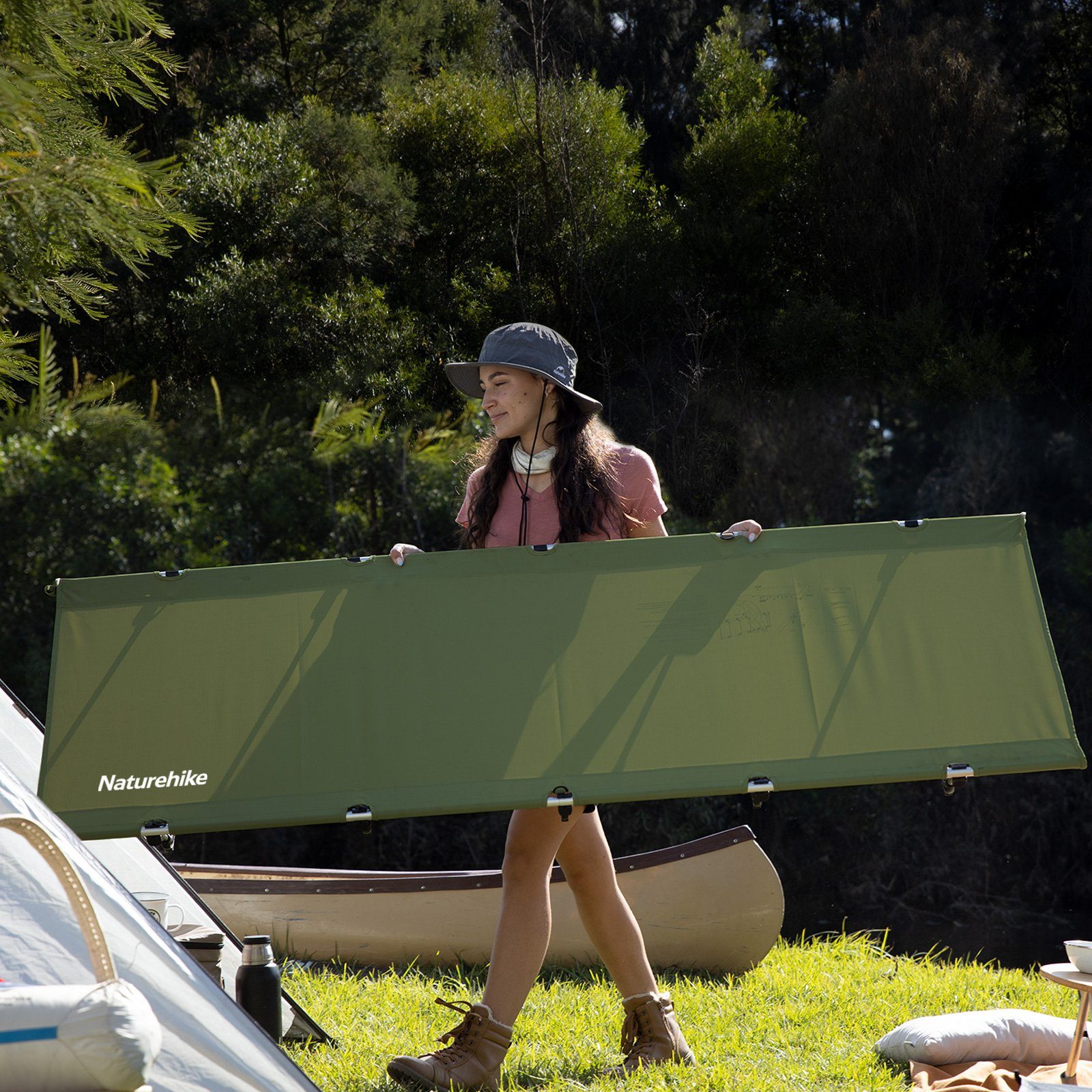 Naturehike Feldbett Ultraleichtes Campingbett Tragbares Faltbares Klappbett für Erwachsene Grün | Grün