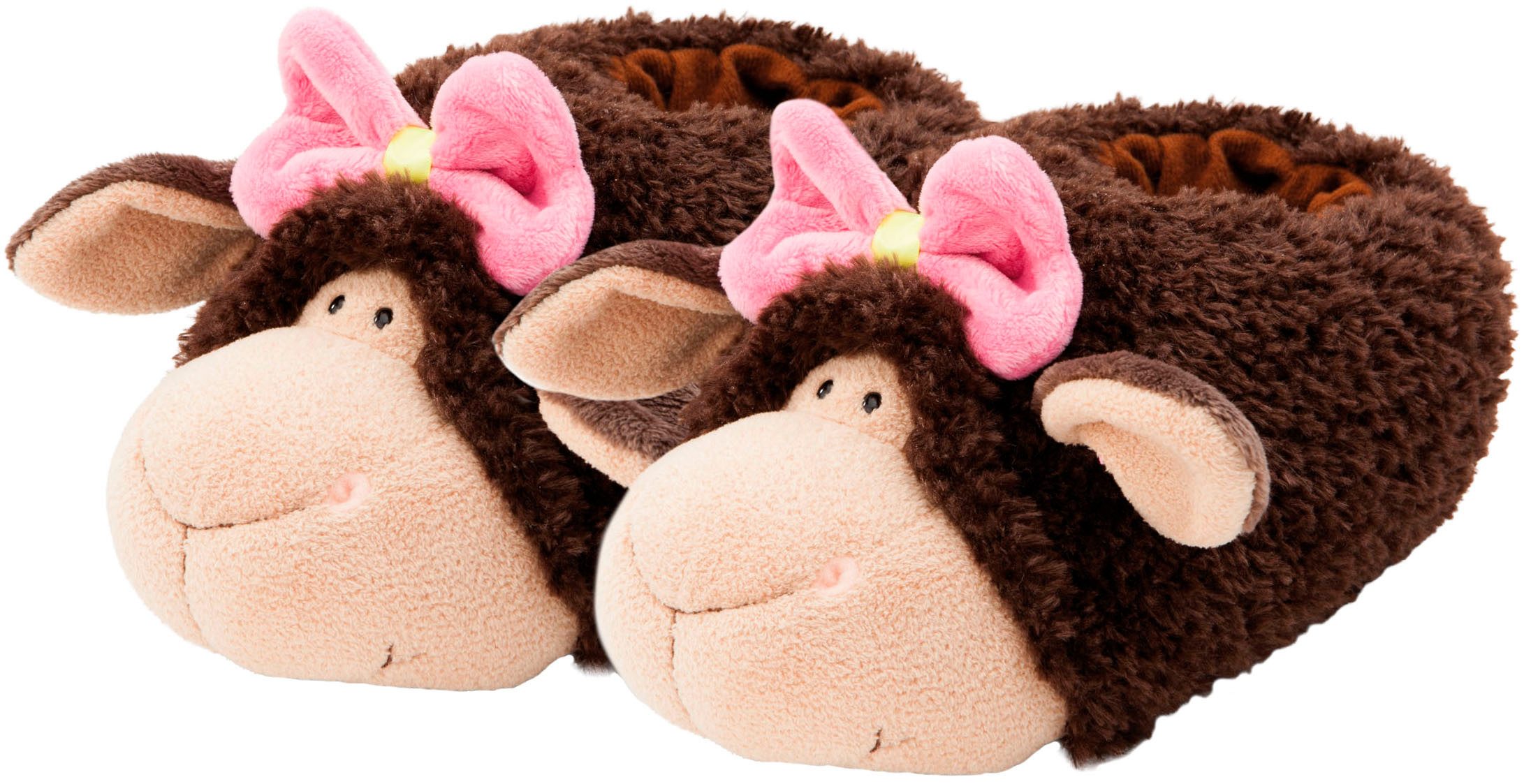 Nici Jolly Coco figürlich, Größe 38-41 (L) Plüsch Hausschuhe