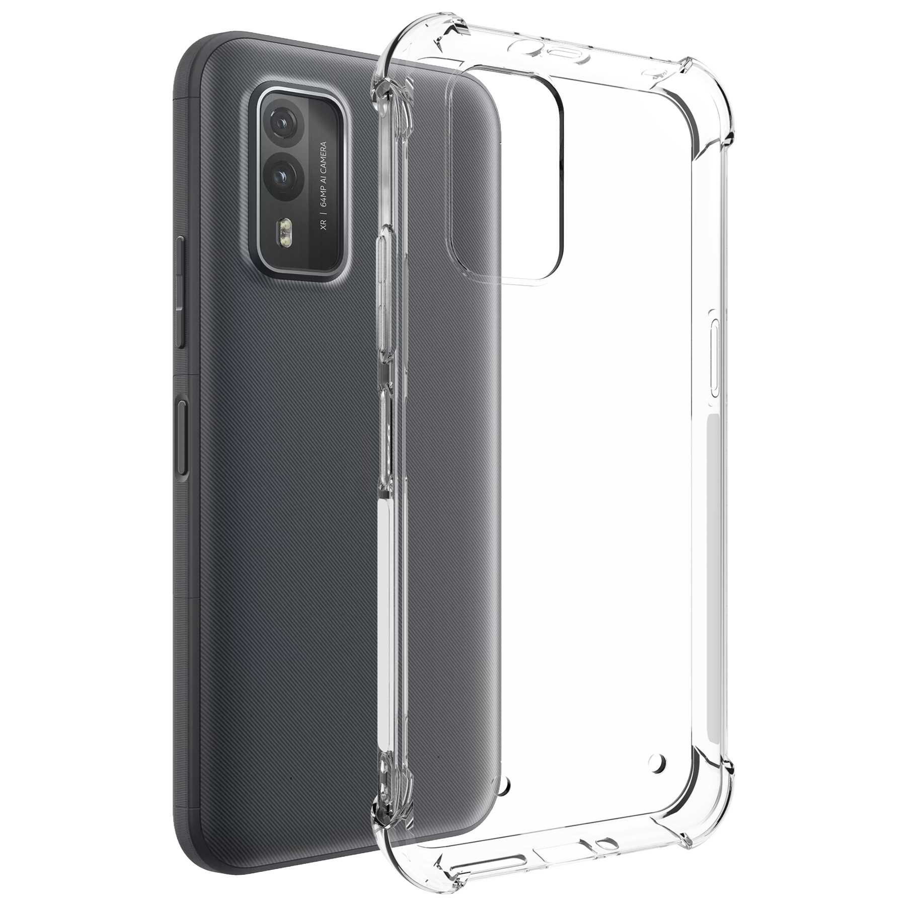 mtb more energy Smartphone-Hülle Clear Armor Case für Nokia XR21 5G (6.49), Transparente TPU Schutzhülle Case Backcover mit Anti-Shock Verstärkung