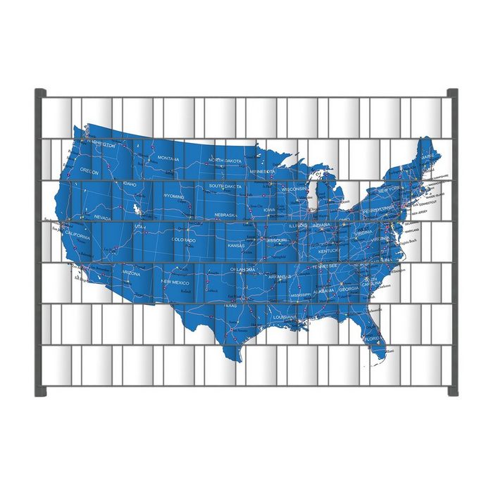 Wallario Sichtschutzstreifen USA-Karte