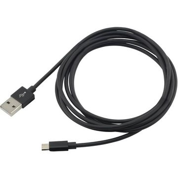 ANSMANN AG Micro-USB Daten- und Ladekabel 2 m USB-Kabel, Aluminium-Stecker, TPE-Mantel
