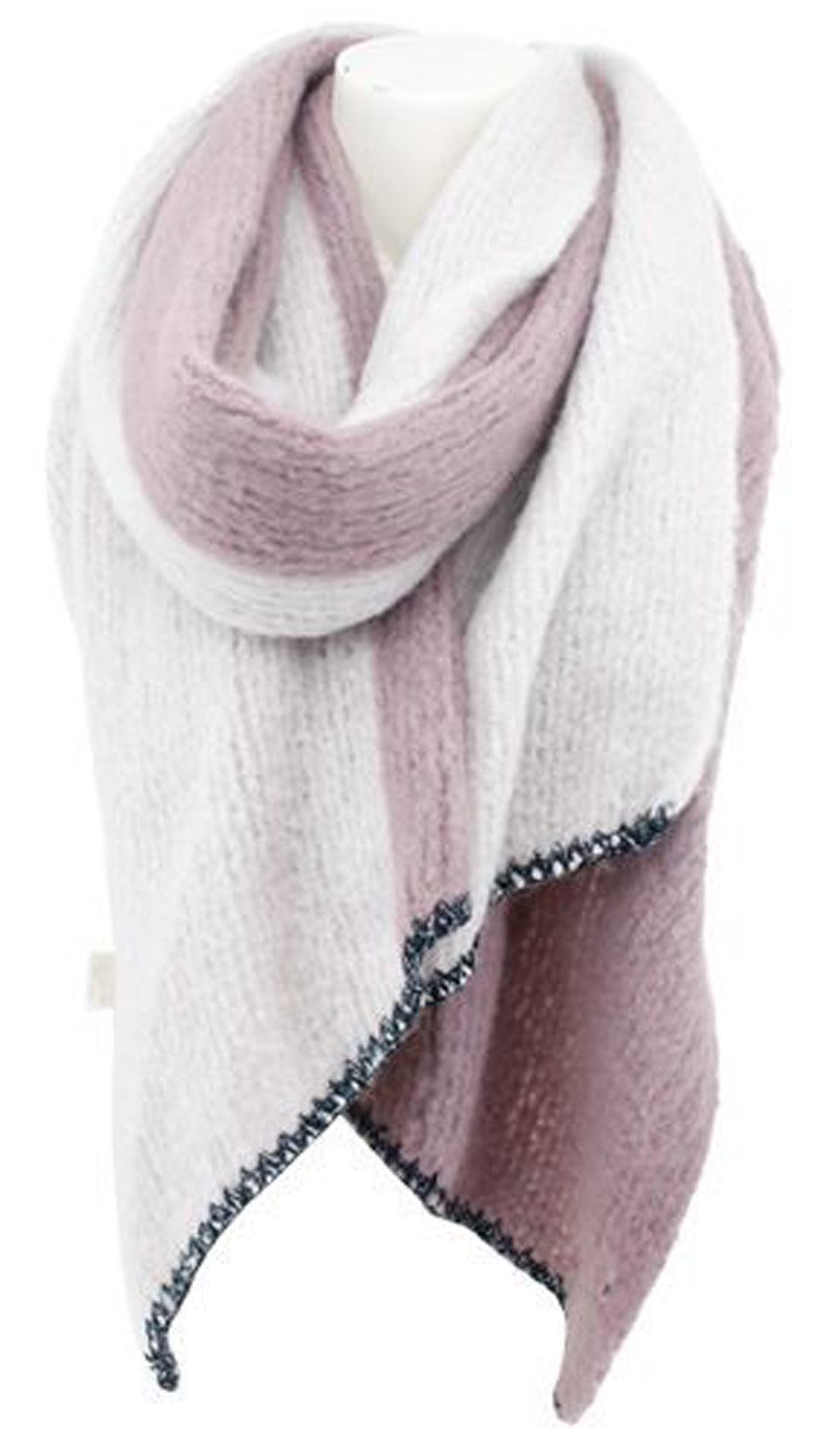 chic4home Schal Winter Weave, (1-St. 1-teilig), Damen Schal ca.40x180cm Double-Tone weiches Alpaka-Gefühl