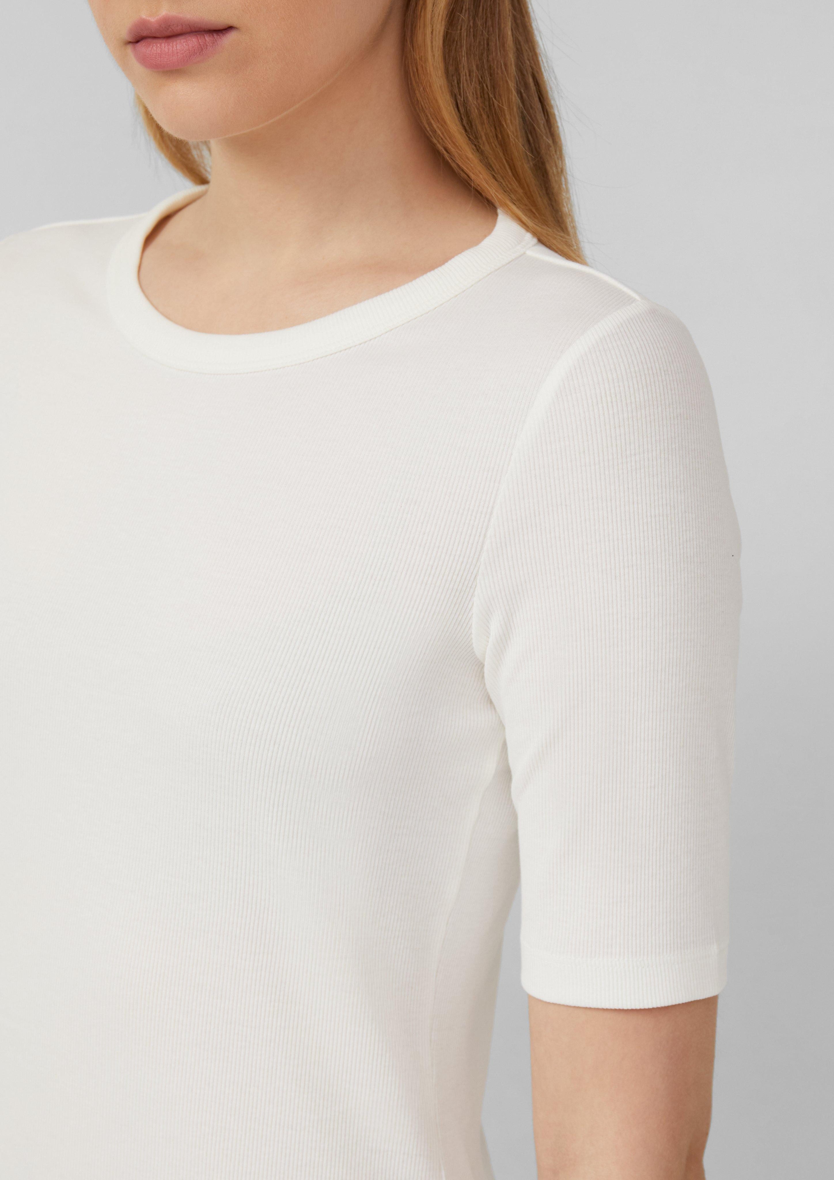 s.Oliver Kurzarmshirt Ripp-Shirt im Slim Fit günstig online kaufen