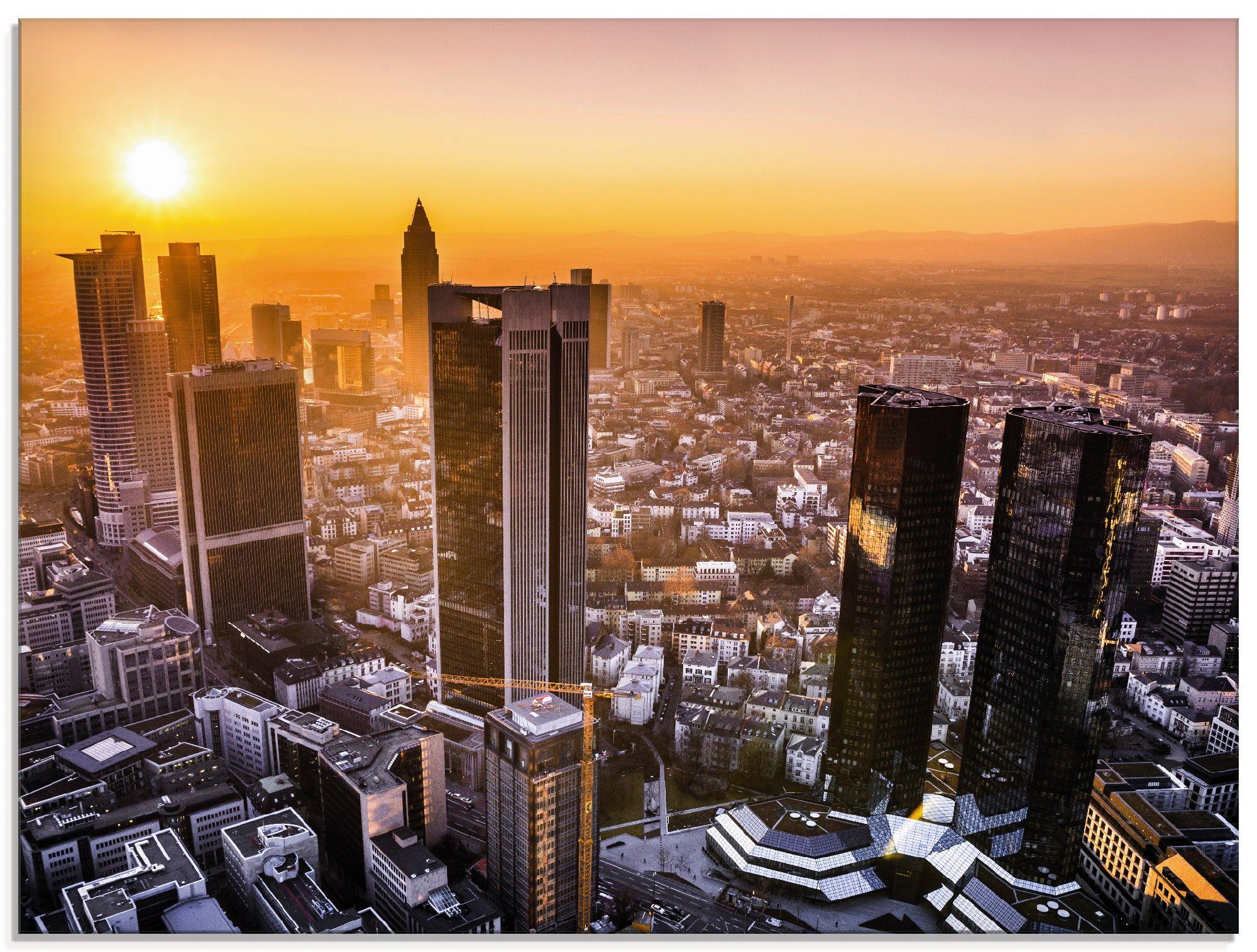 Artland Glasbild »Frankfurt am Main Panorama I«, Deutschland (1 Stück)-Otto
