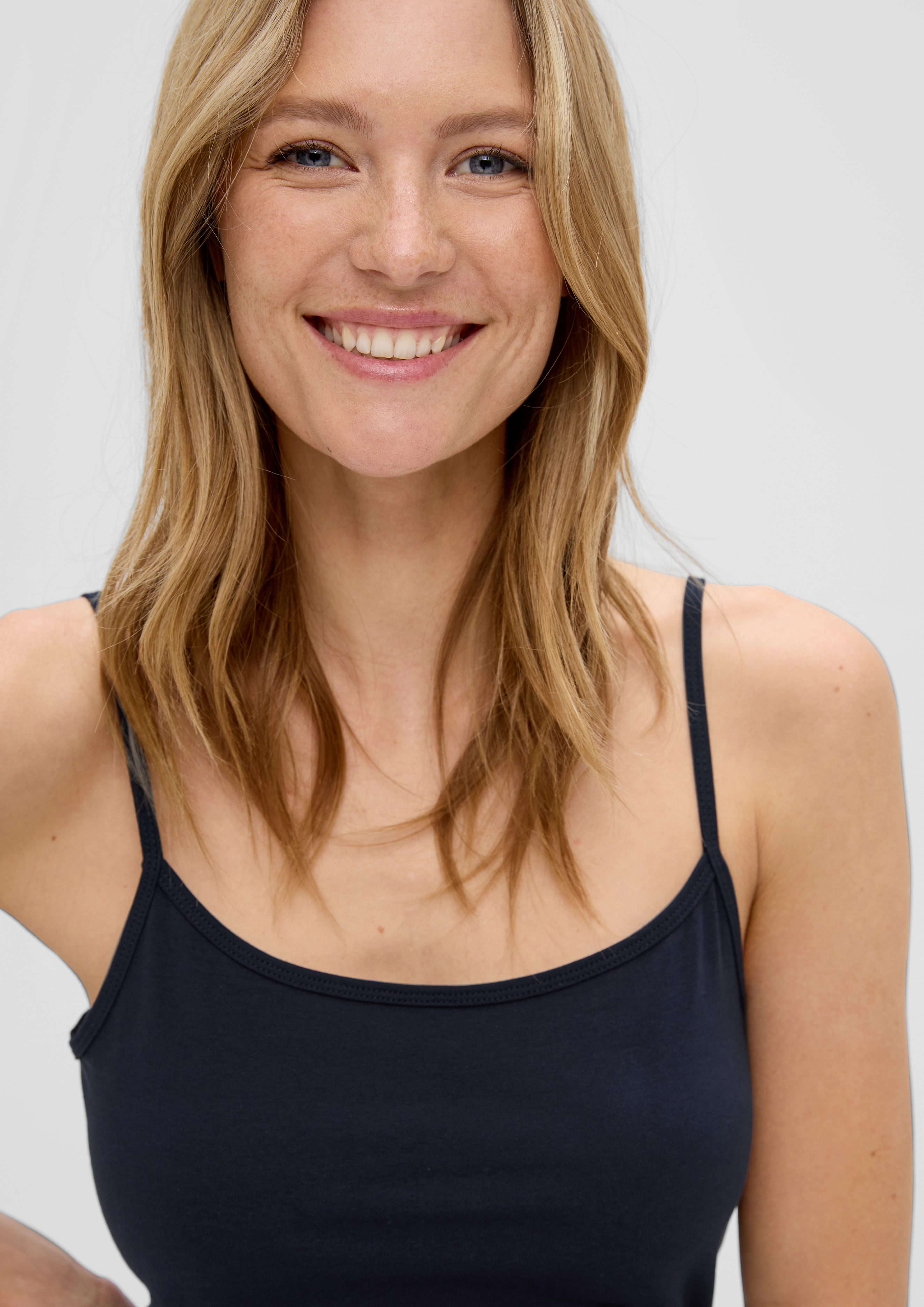 s.Oliver T-Shirt Top aus Baumwollmix günstig online kaufen