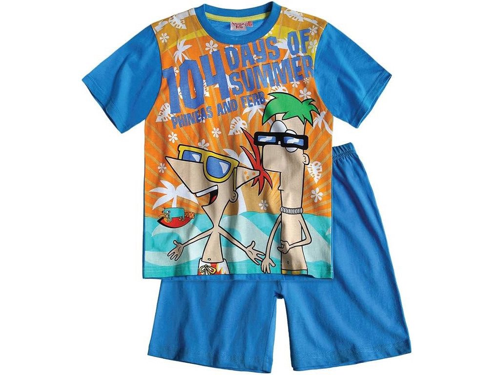 Phineas & Ferb Shorty kurzer Schlafanzug Pyjama Phineas und Ferb