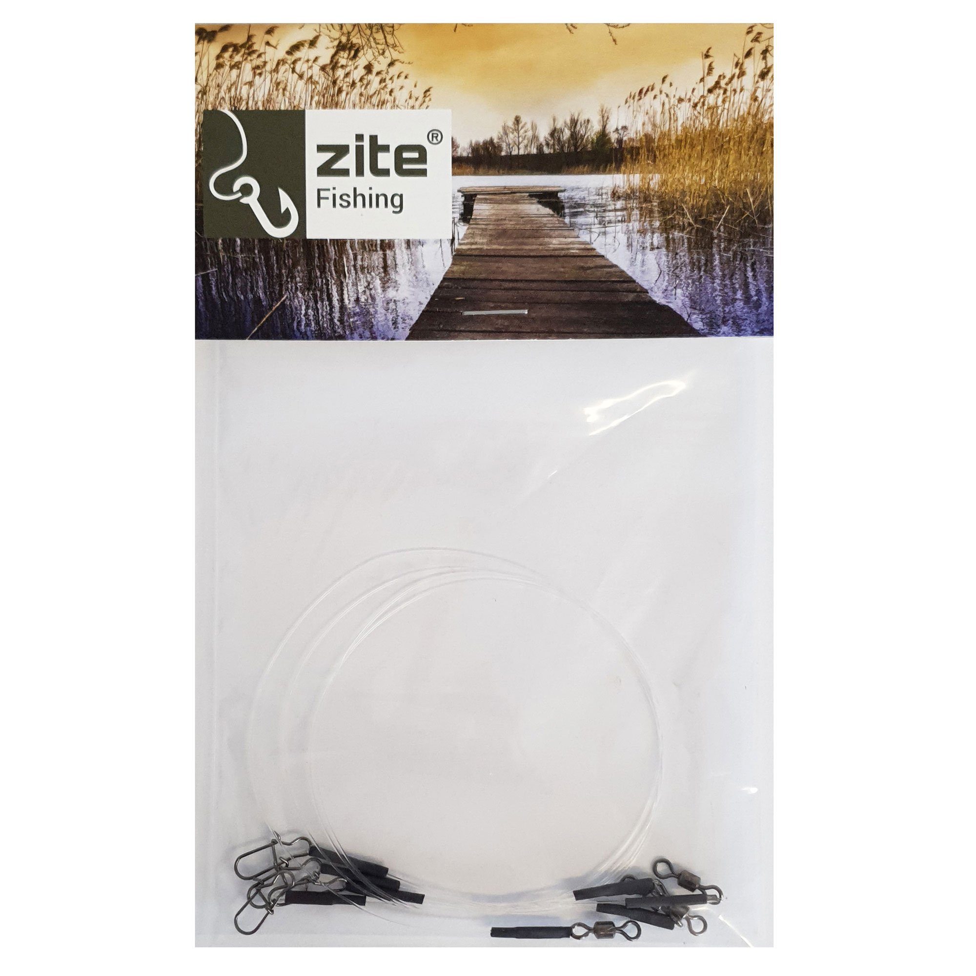 Zite Kunstköder Fluorocarbon Vorfach Set für Raubfische, 0,4mm Stärke