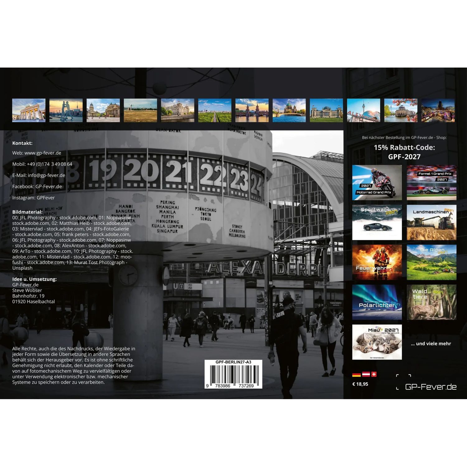 Wandkalender Berlin - Zwischen Spree und Skyline - 2027 - Kalender DIN A3 – Bild 2 von 5