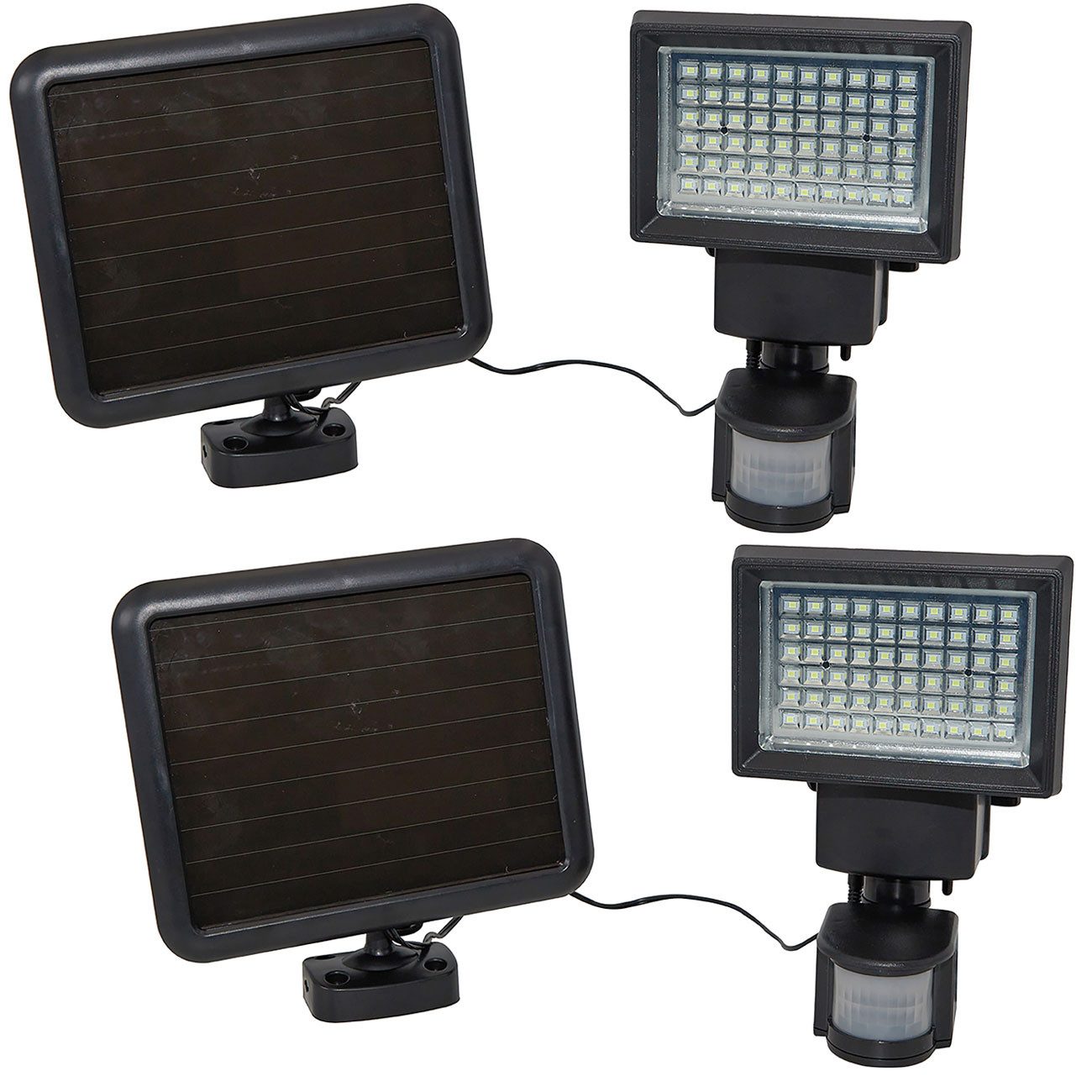 Casativo LED Gartenstrahler LED Solar-Strahler Bewegungsmelder Reichweite 2–12m Sicherheitsleuchte, 60 SMD-LEDs und insgesamt 600 Lumen – Bild 2 von 5