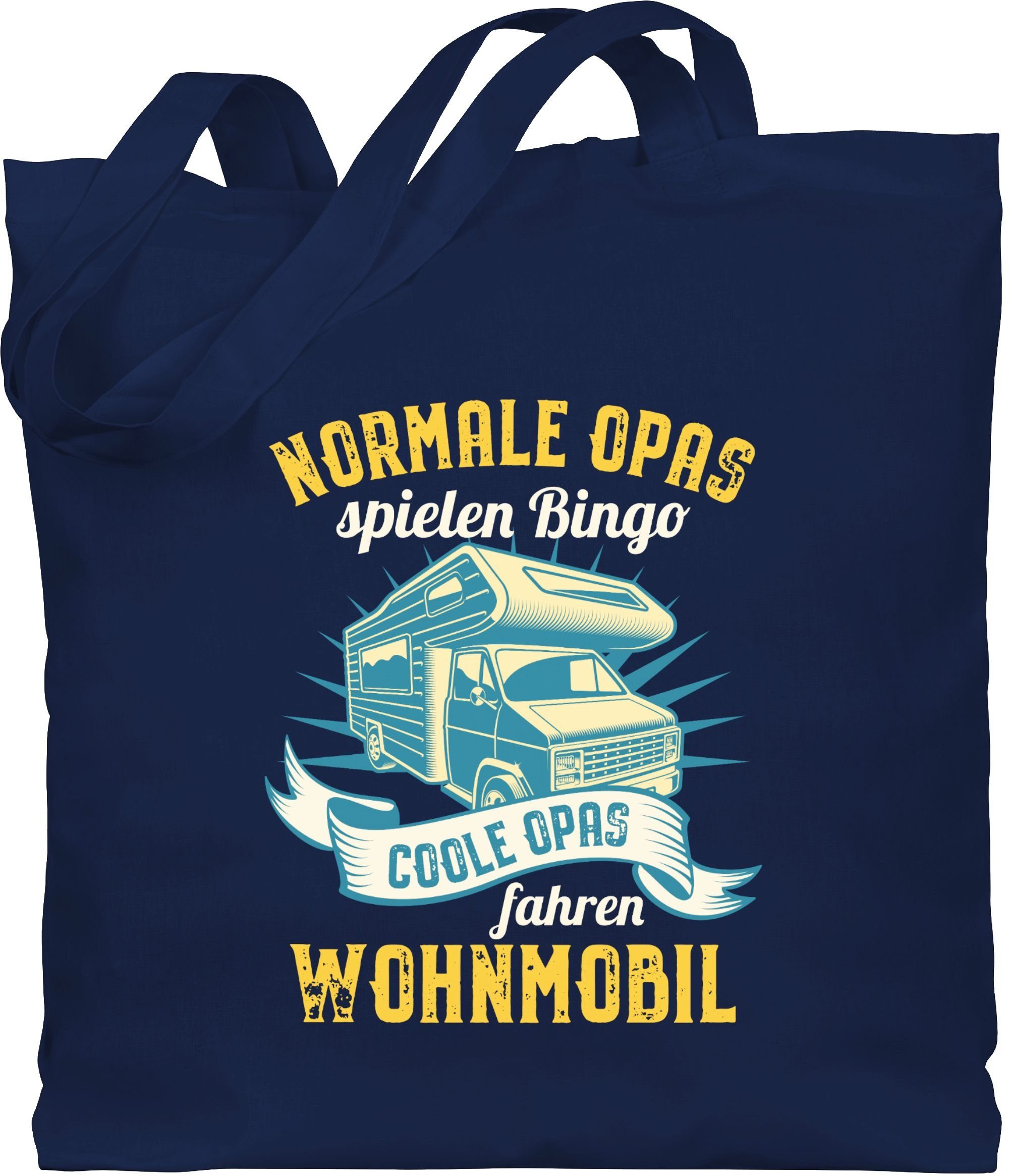 Shirtracer Umhängetasche Normale Opas spielen Bingo - Coole Opas fahren Wohnmobil, Opa Geschenke 1 Navy Blau