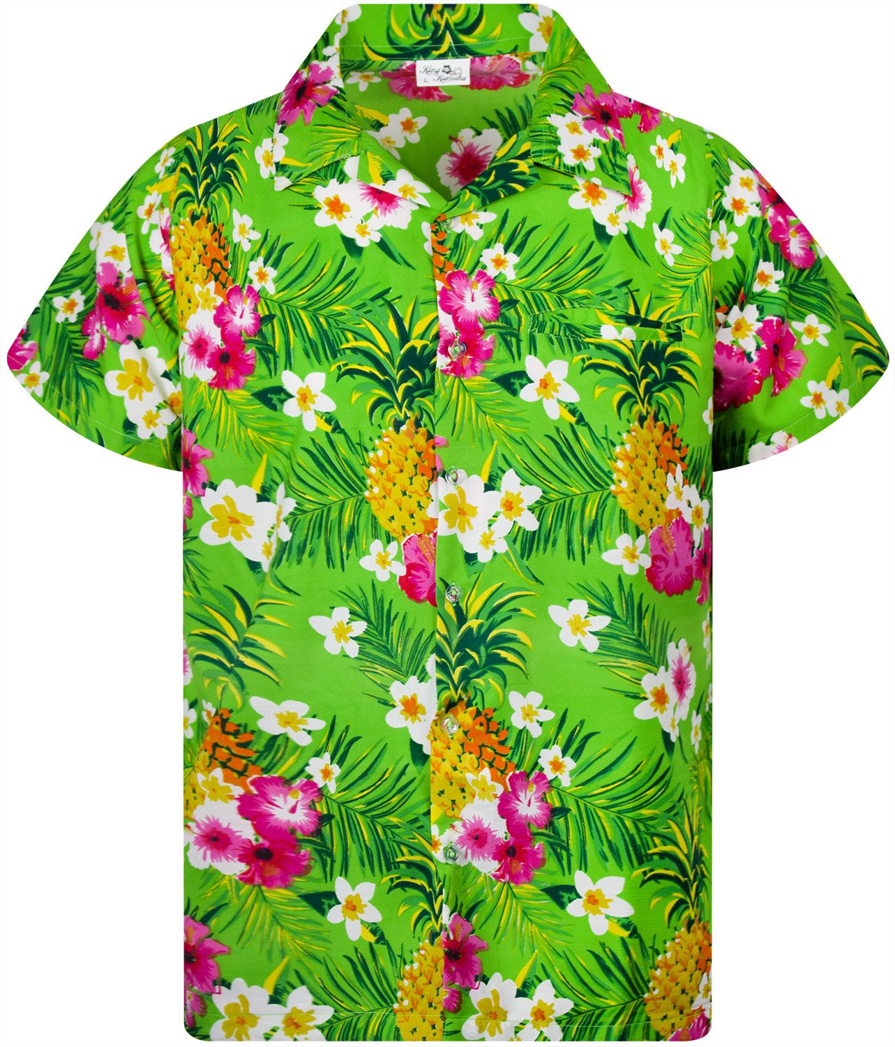 King Kameha Hawaiihemd Pineapple Flowers Funky günstig online kaufen