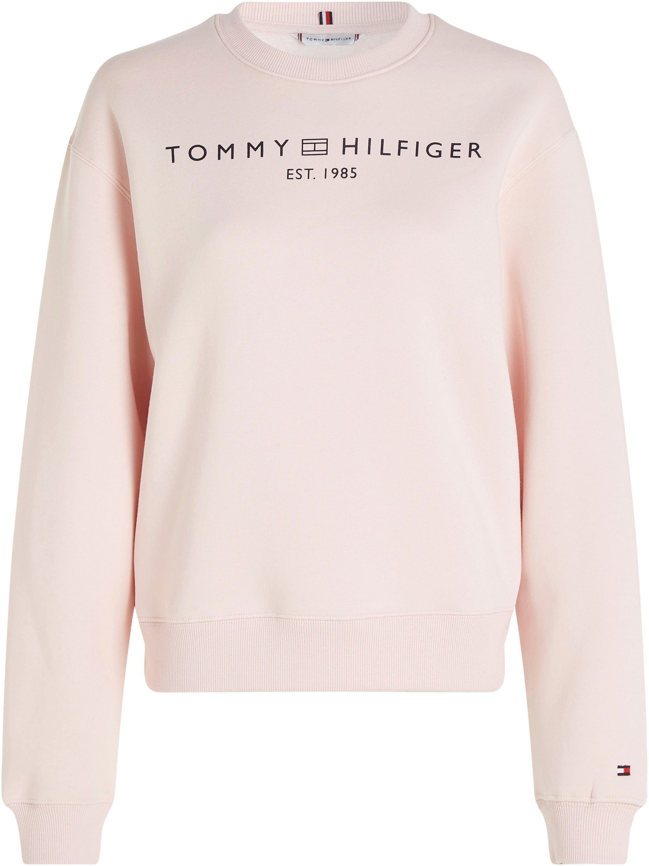 MDRN LOGO C-NK Logoschriftzug mit rose SWTSHRT Tommy REG Sweatshirt Hilfiger CORP