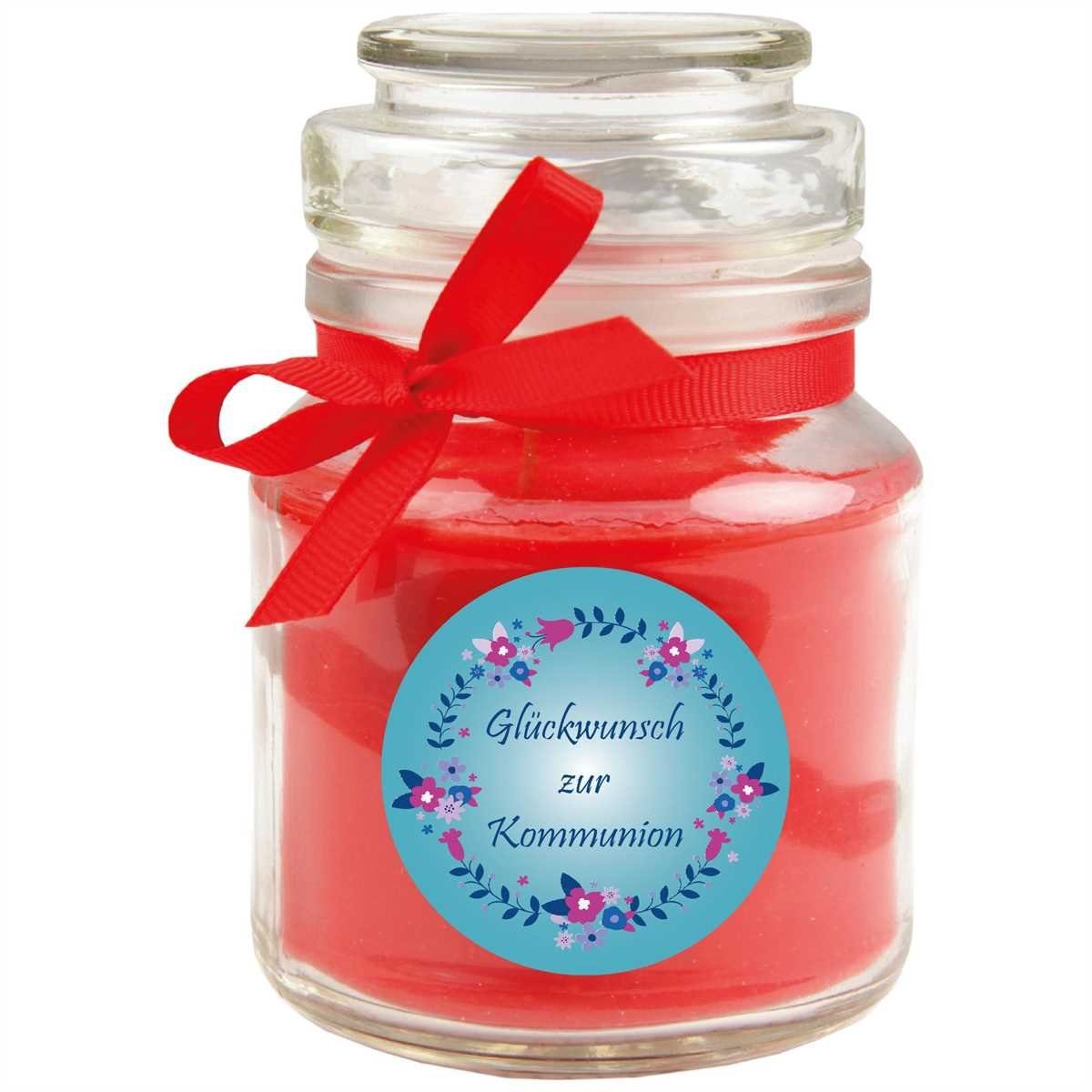 HS Candle Duftkerze im Bonbonglas, Motivkerze (1-tlg), Wachs, angenehmer Duft, Ideal zum Verschenken für Freunde und Familie
