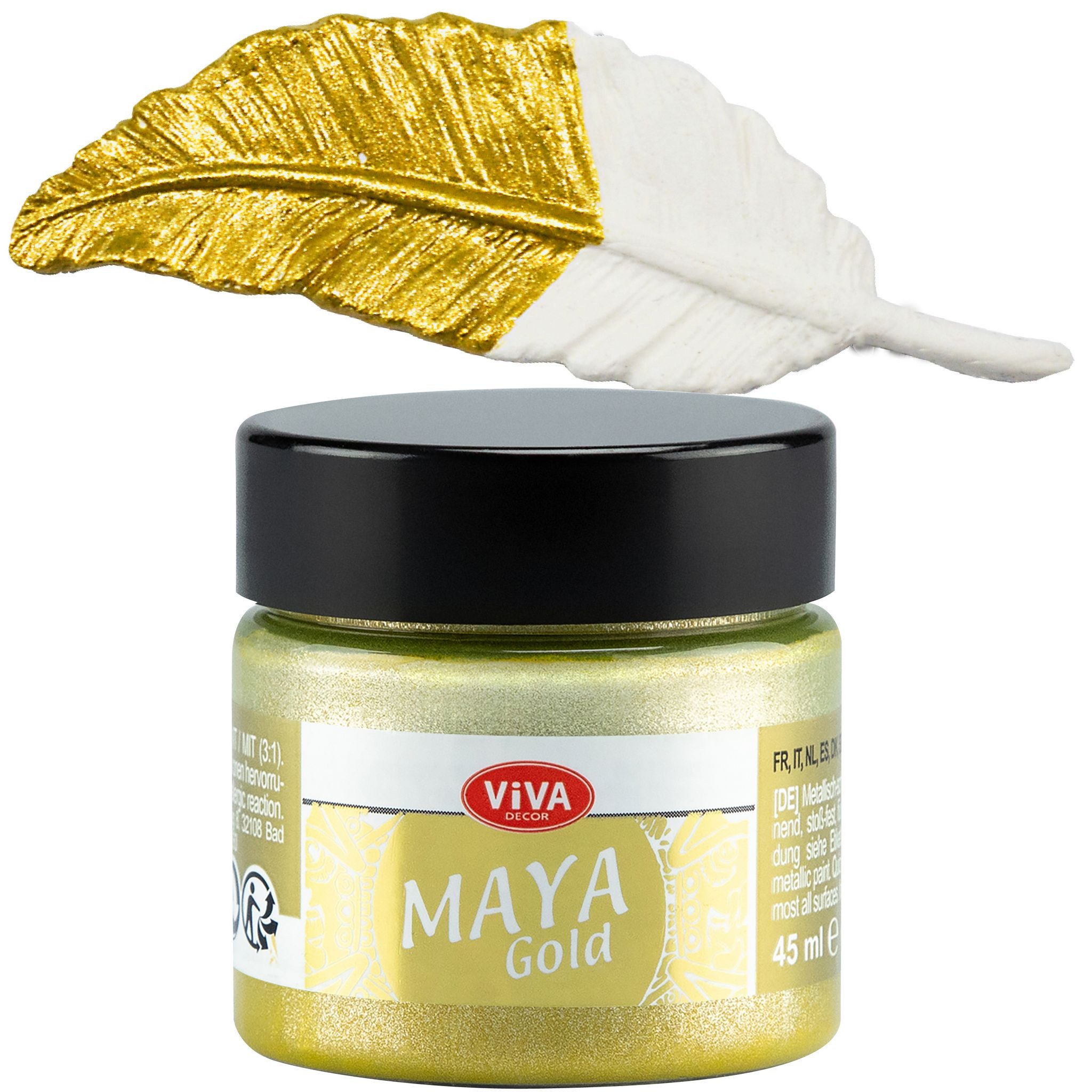 Viva Decor Acrylfarbe ViVA DECOR Maya Gold 45ml - Alt-Gold