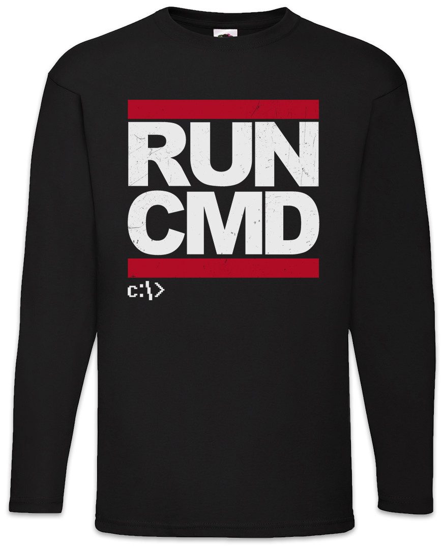 Langarmshirt RUN CMD Langarm T-Shirt Hacker Computer Science Programmierer Admin IT