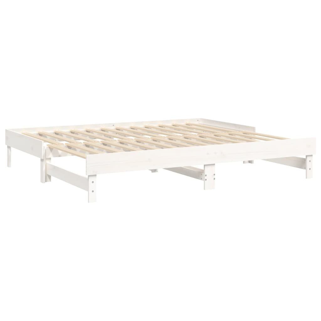 Vidaxl Tagesbett Ausziehbar Weiß 2x(90x200) Cm Massivholz Kiefer günstig online kaufen