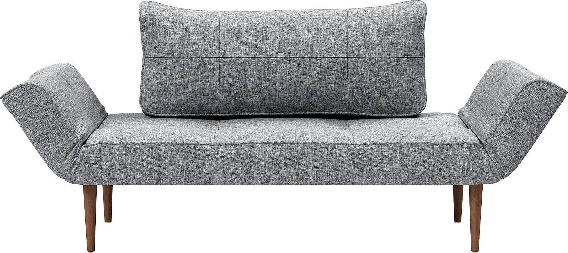 INNOVATION LIVING ™ Schlafsofa Zeal, im Scandinavian Design, Styletto Beine, inklusive Rückenkissen granite | granite