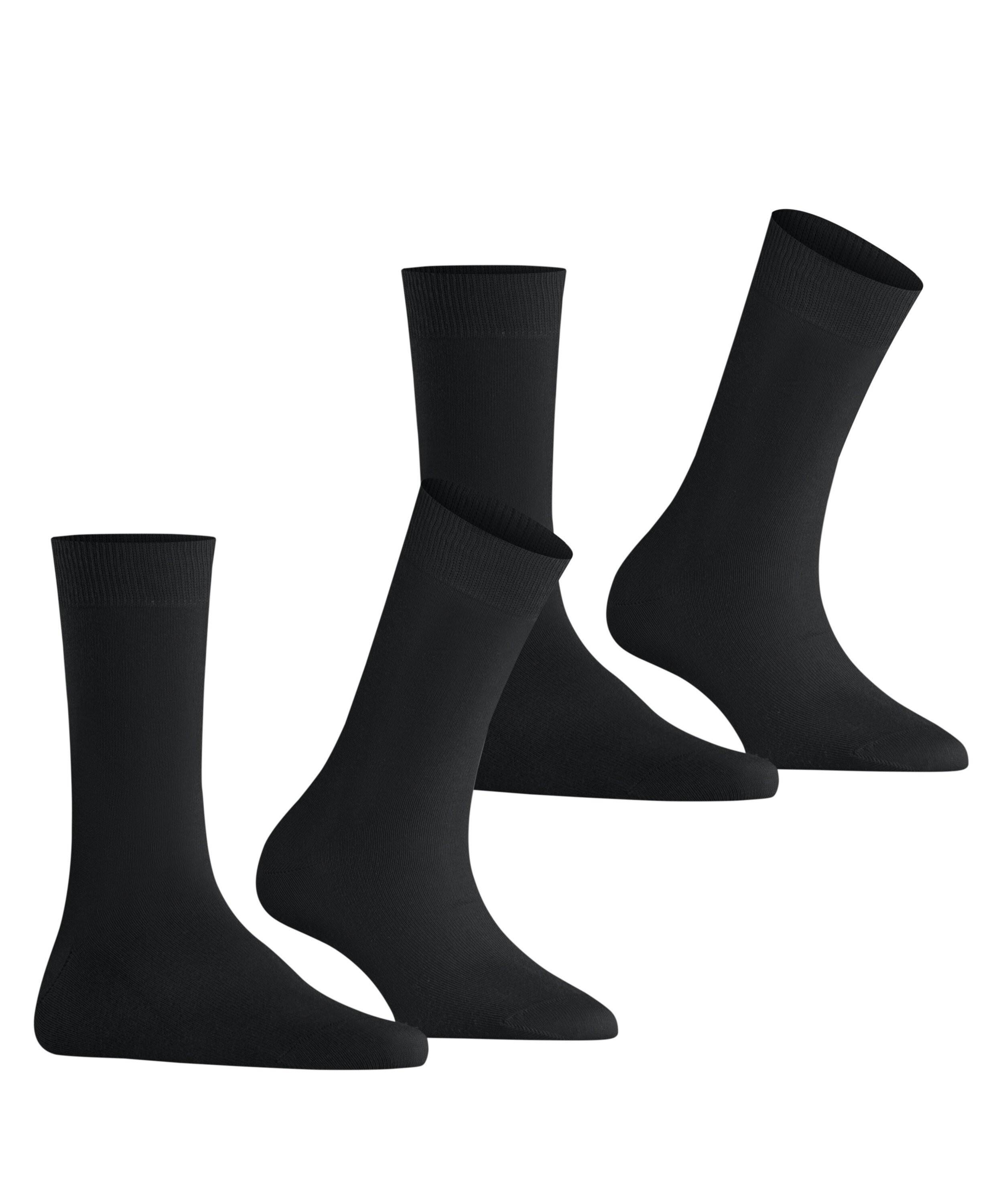 2-Pack (2-Paar) (3000) Socken Burlington black Everyday