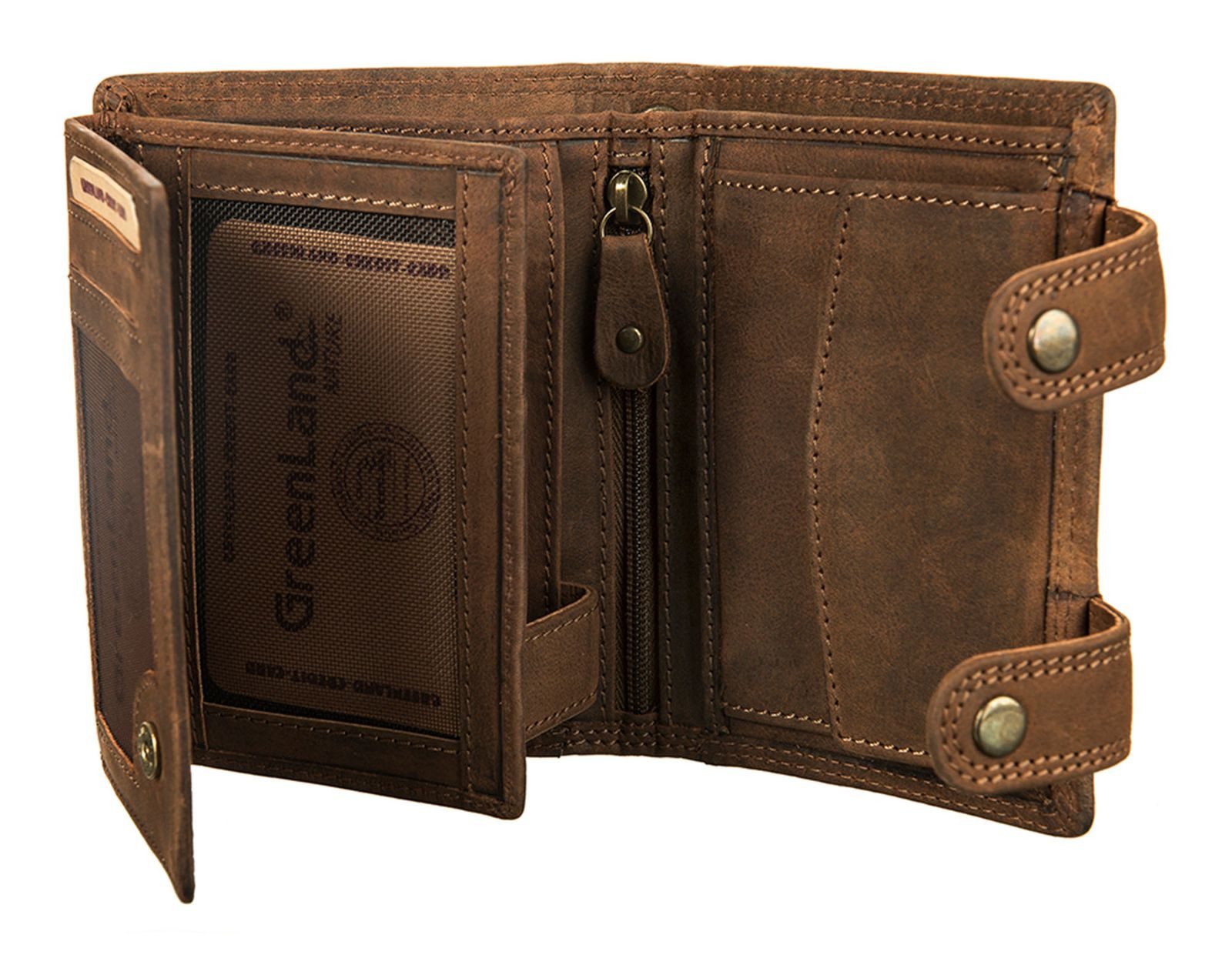 GreenLand Nature Geldbörse RFID Wallet With Chain, mit RFID-Blocker Schutz