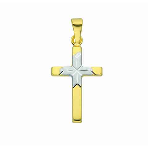 Adelia´s Kette mit Anhänger 333 Gold Kreuz Anhänger, Schmuckset - Set mit Halskette