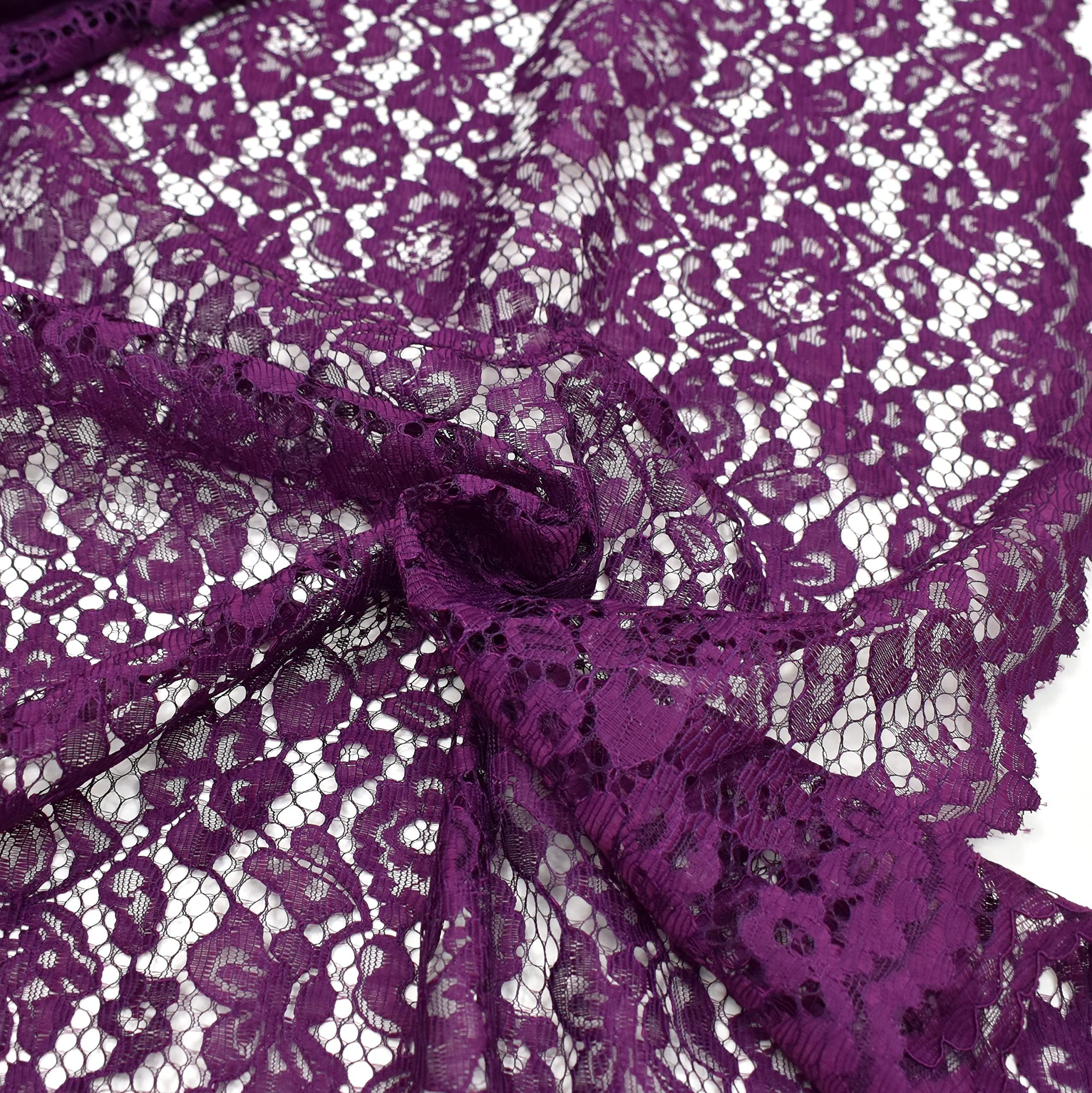 Thumbnail - MAGAM-Stoffe Stoff "Carmen", Spitzenstoff Blumen Spitze Meterware ab 50cm