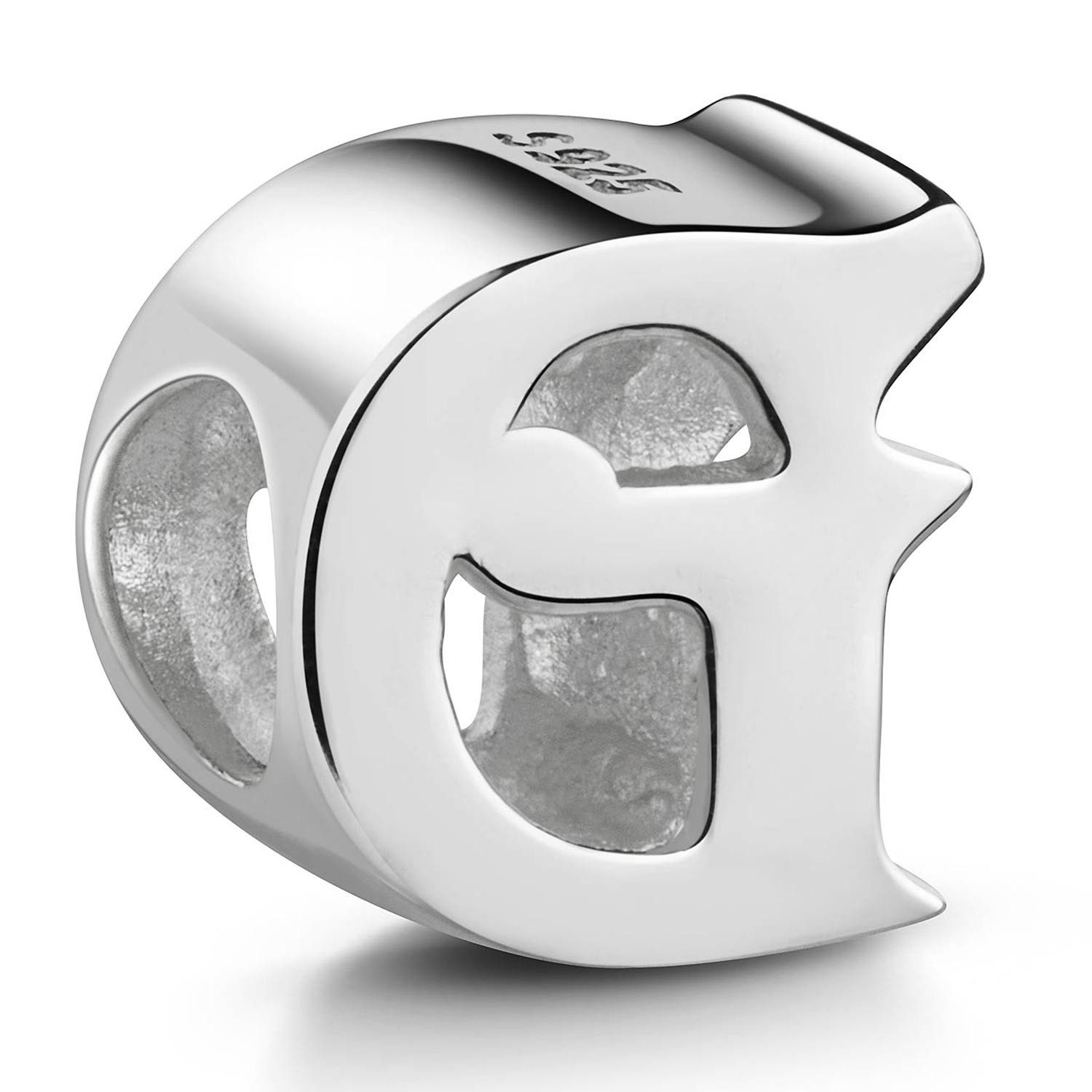 Bead Hochglanz Charm Buchstabe / Alphabet " G " 1386