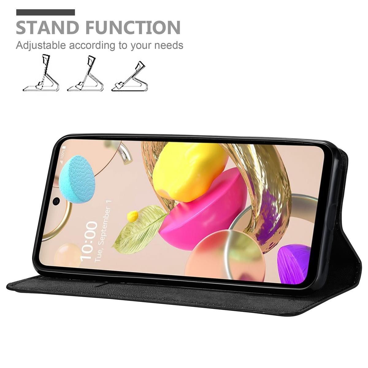 Cadorabo Handyhülle für LG K42 Hülle LG K42, Hülle Schutzhülle mit Standfunktion, Magnetverschluss und Kartenfach