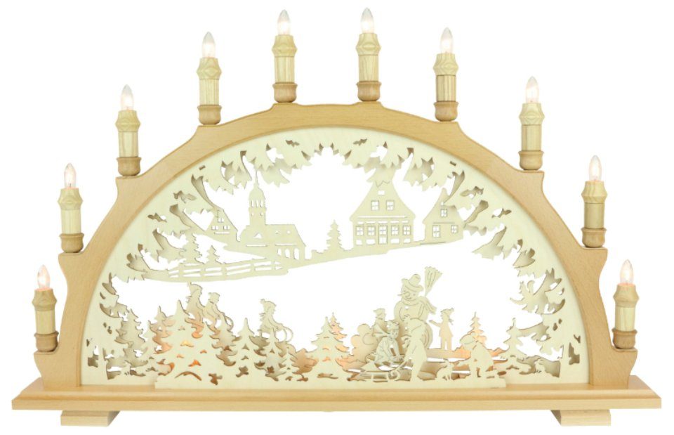 Osterhase Lenk und Sohn Schwibbogen Winterlandschaft