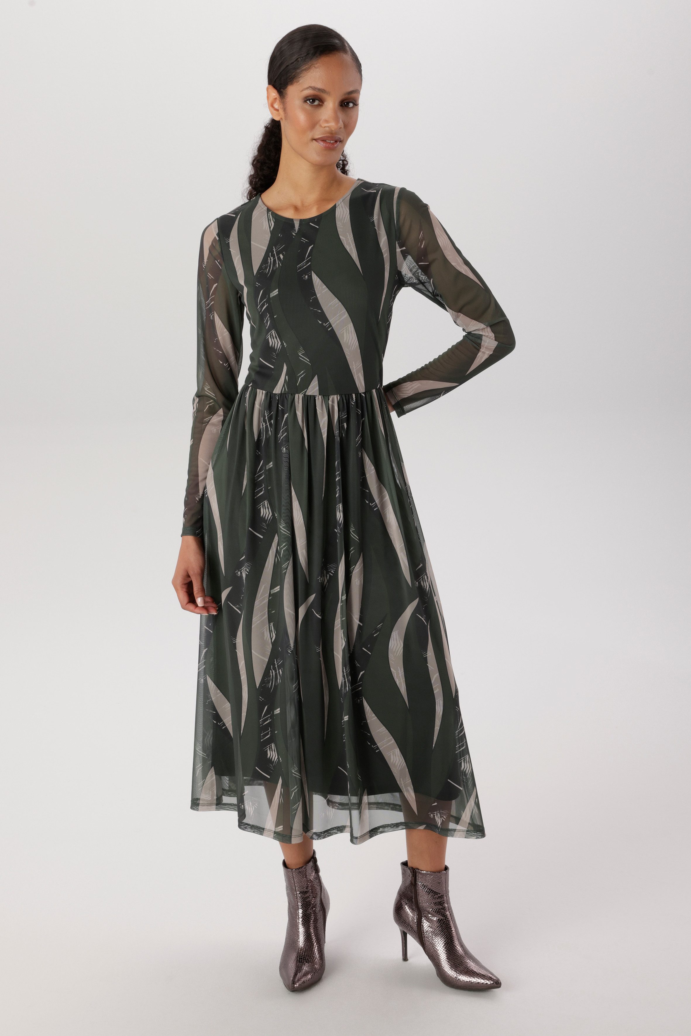 Aniston SELECTED Maxikleid in Mesh-Qualität und harmonischer Musterung - NEUE KOLLEKTION
