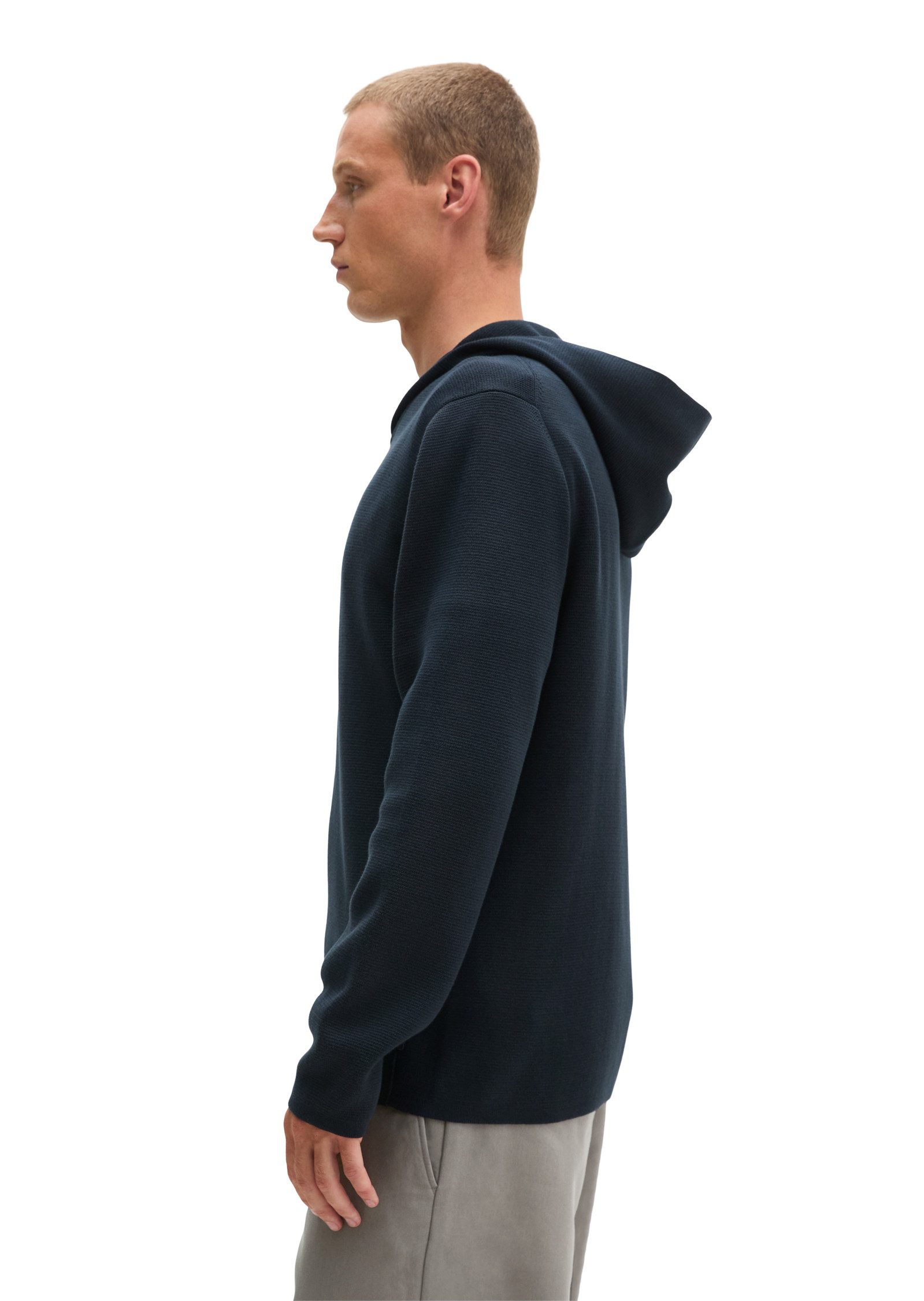 Marc O'Polo Kapuzenstrickjacke aus Bio-Baumwolle, Regular Fit – Bild 3 von 5