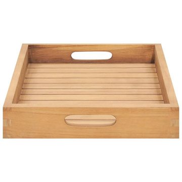 vidaXL Tablett Serviertablett 60x35 cm Massivholz Teak, Teak