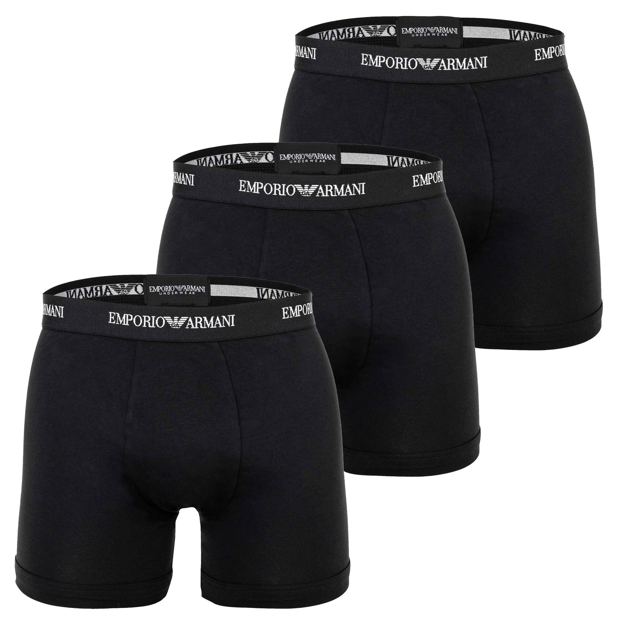 Emporio Armani Boxer Herren Boxershort 3er Pack Baumwolle PURE COTTON (Packung, 3er Pack)